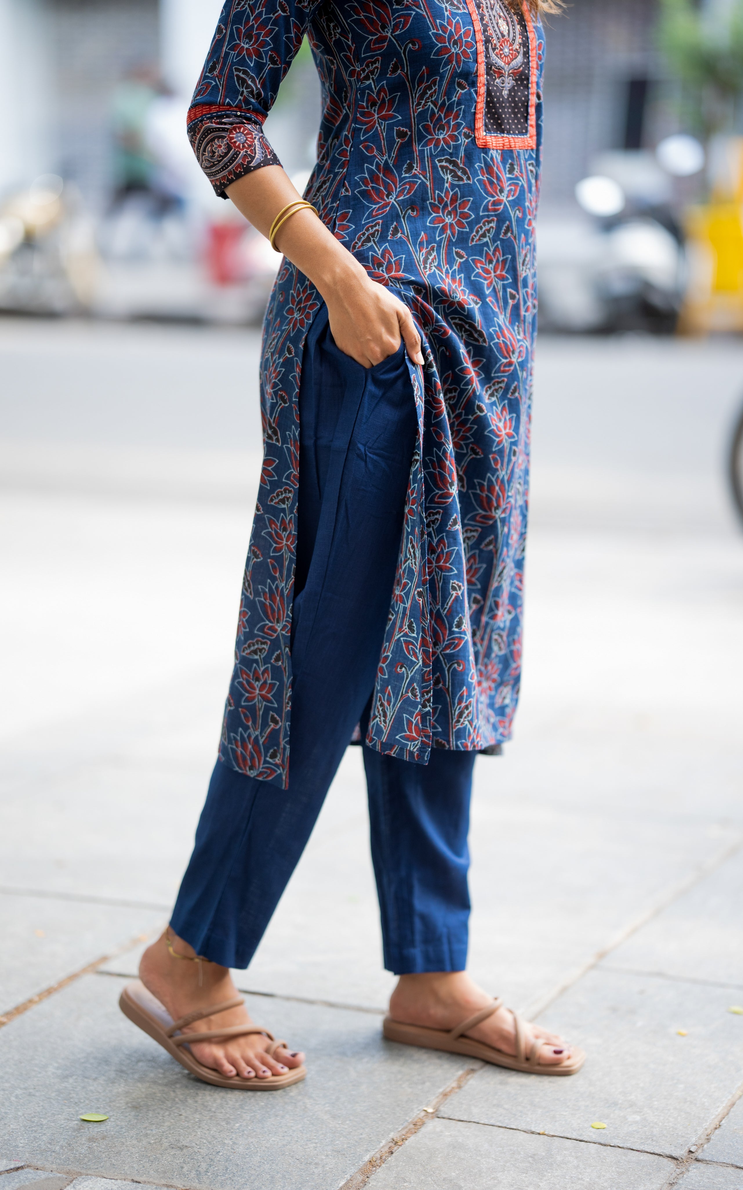 Swathi Navy Blue (Kurti+Pant+Dupatta)