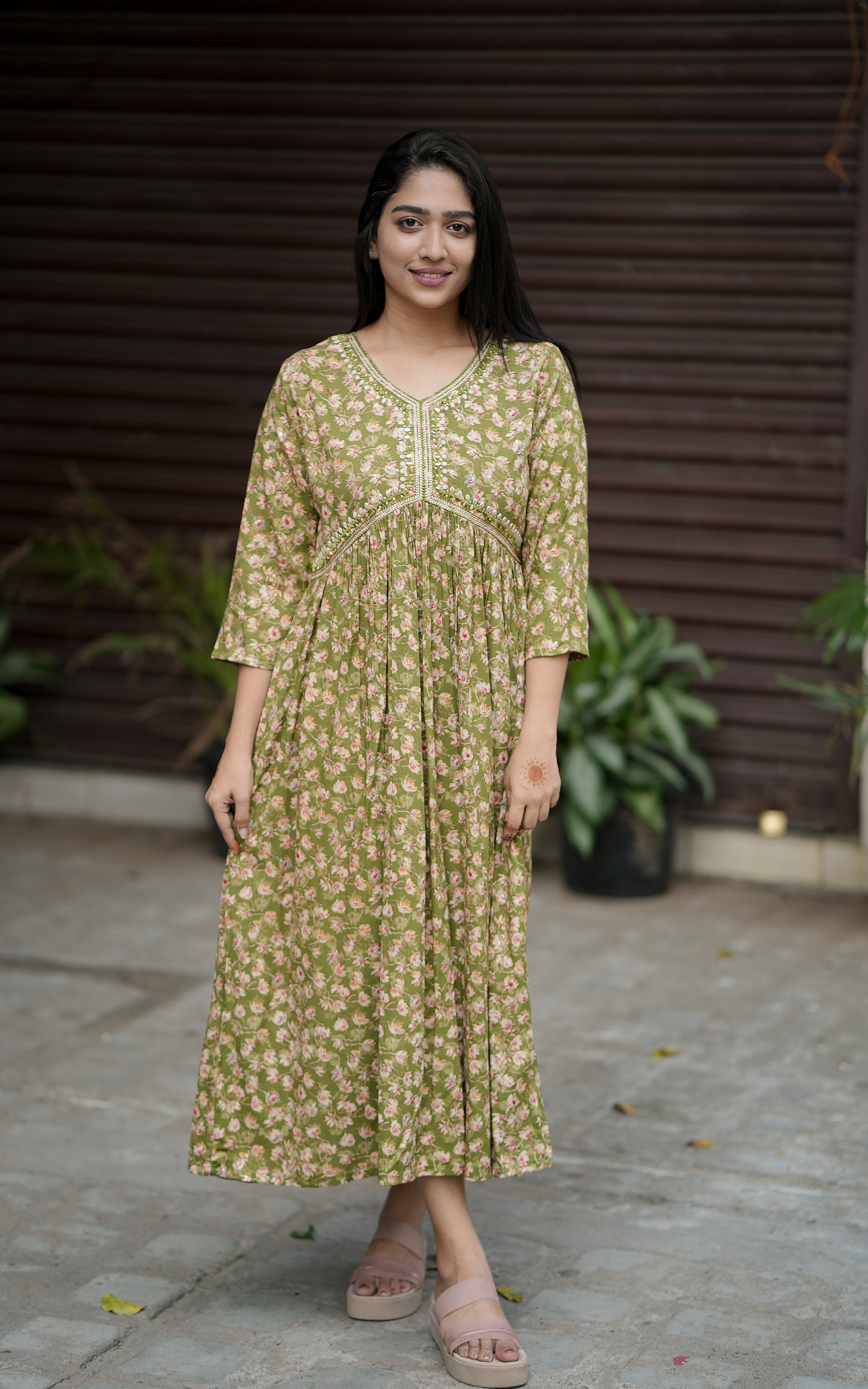 FROCK STYLE PARTY WEAR KURTIS ONLINE SHOPPING INDIA THREE FORTH SLEEVE  VDHNG126 | Party wear kurtis, Kurti designs, Fashion