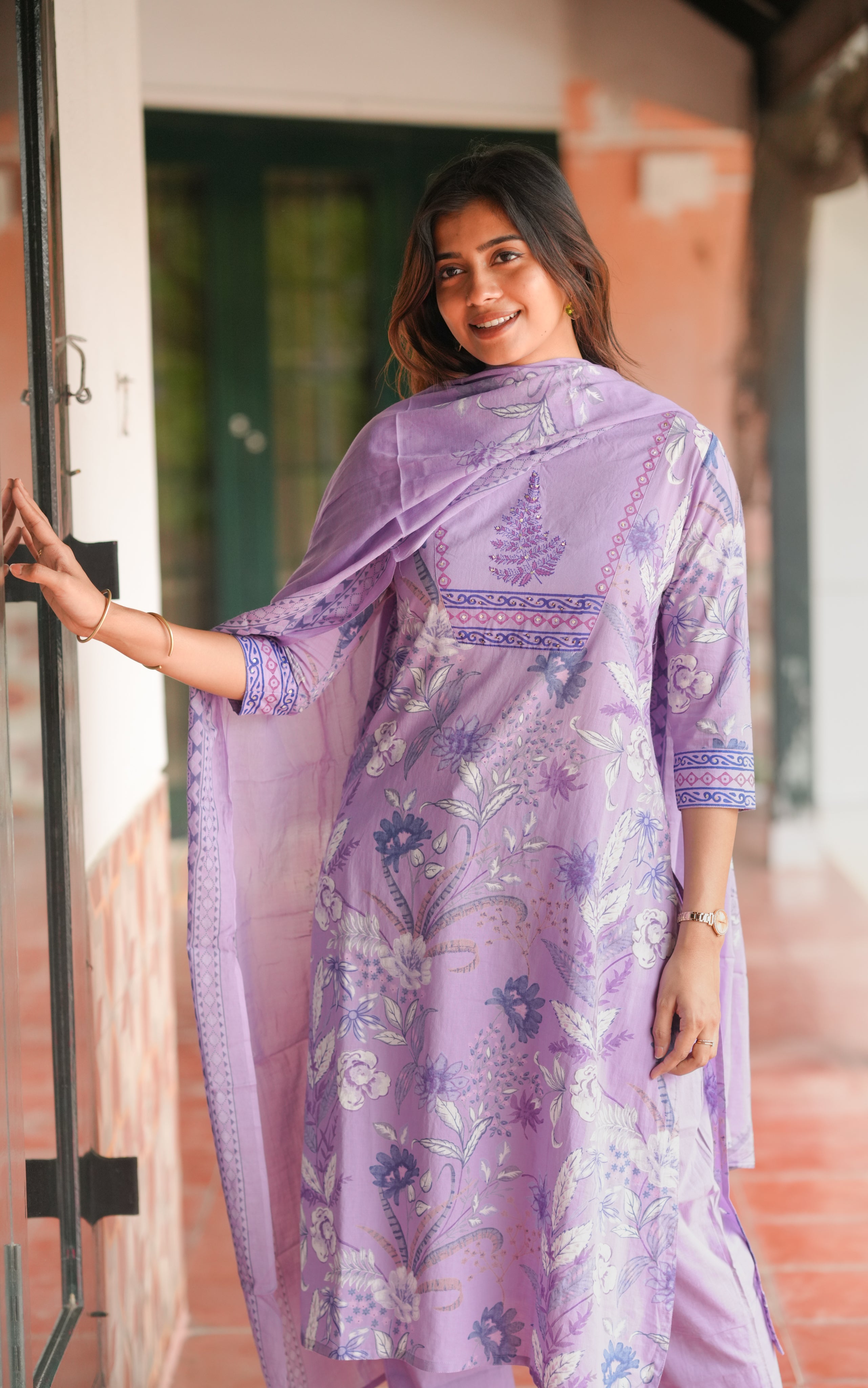 This outfit is made of soft and breathable cotton fabric.