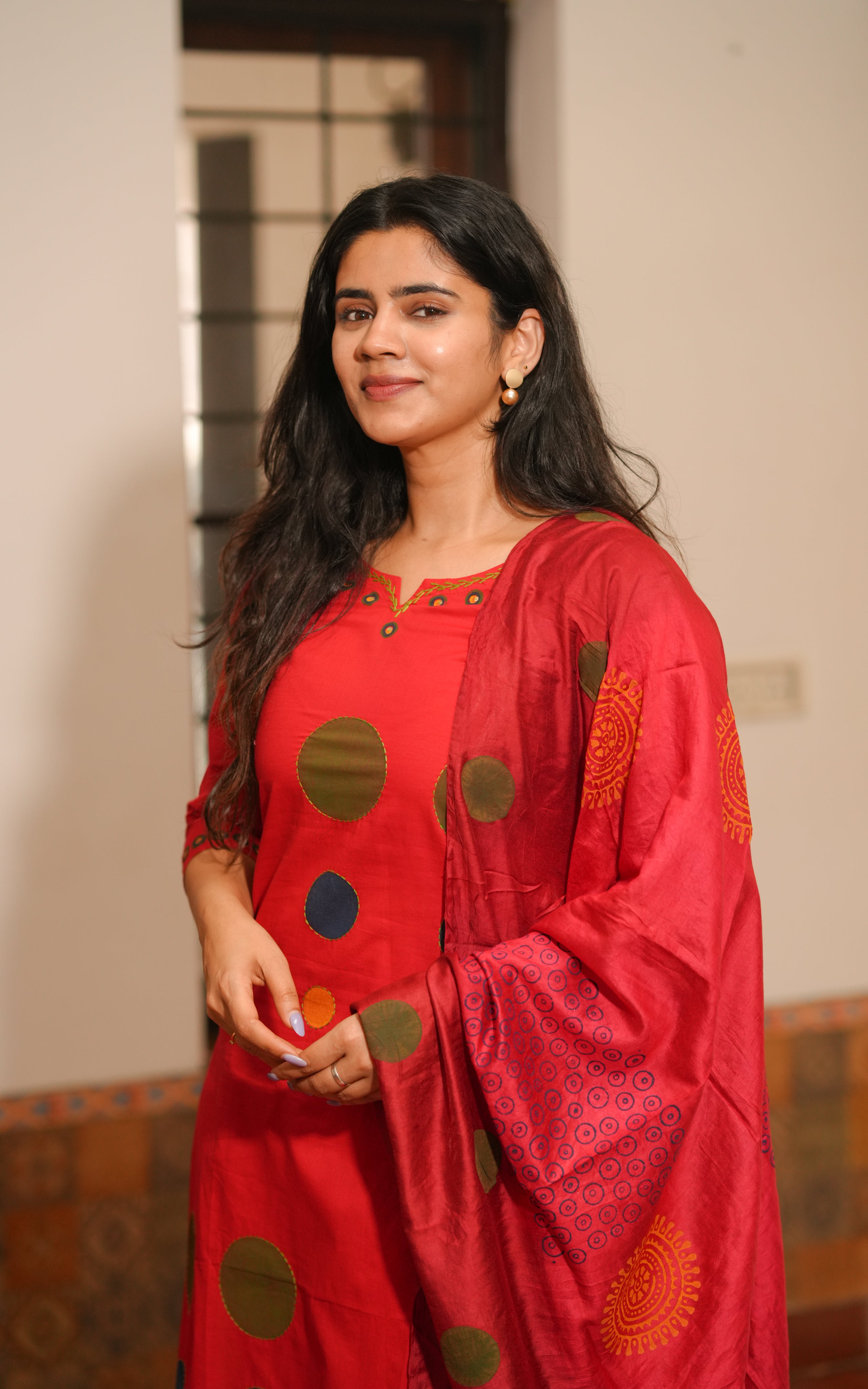 Sakthi Priya B HandBlock (Kurti+Pant+Dupatta)