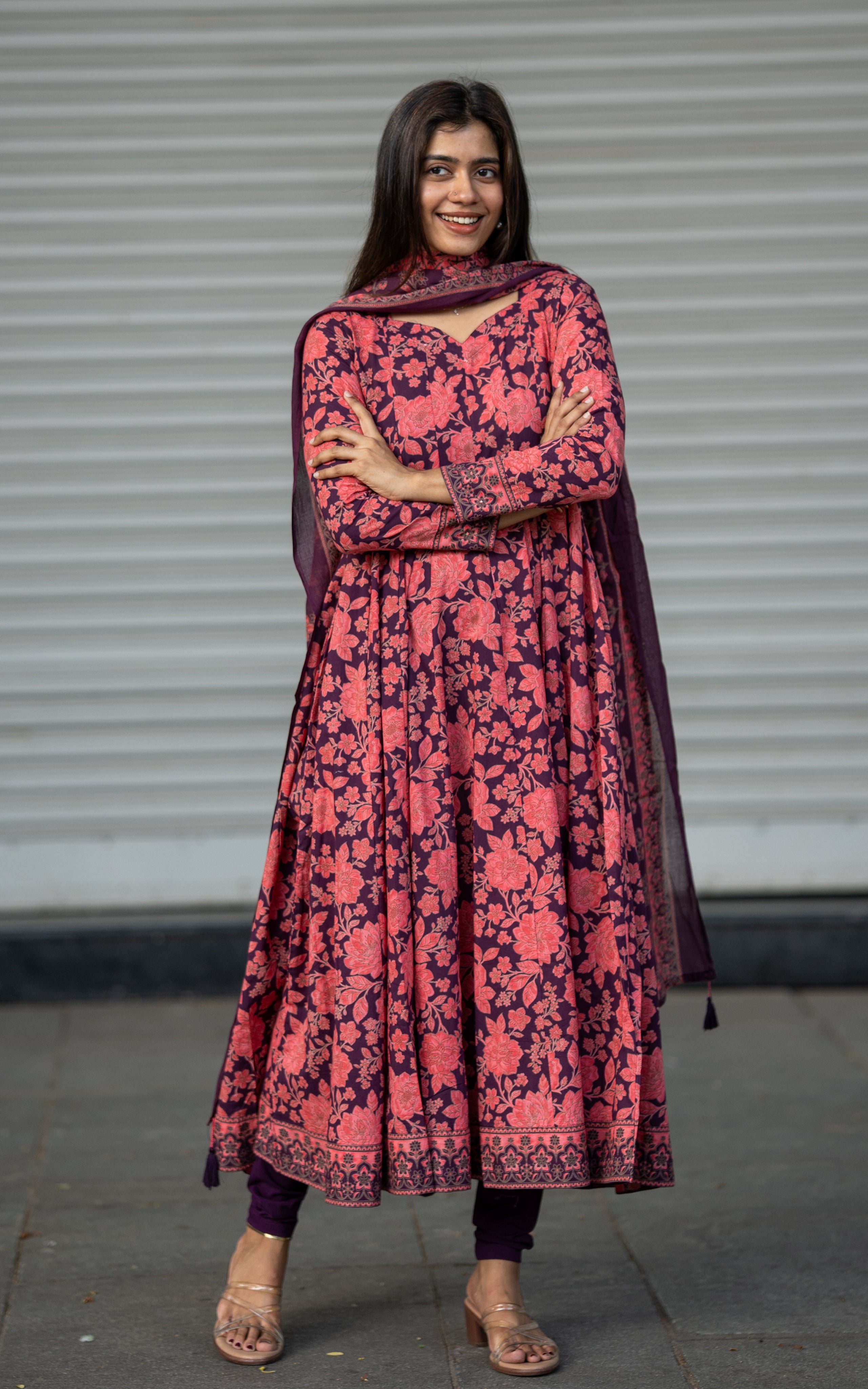 Purple Cotton Summer Collection Kurti Dupatta for Women