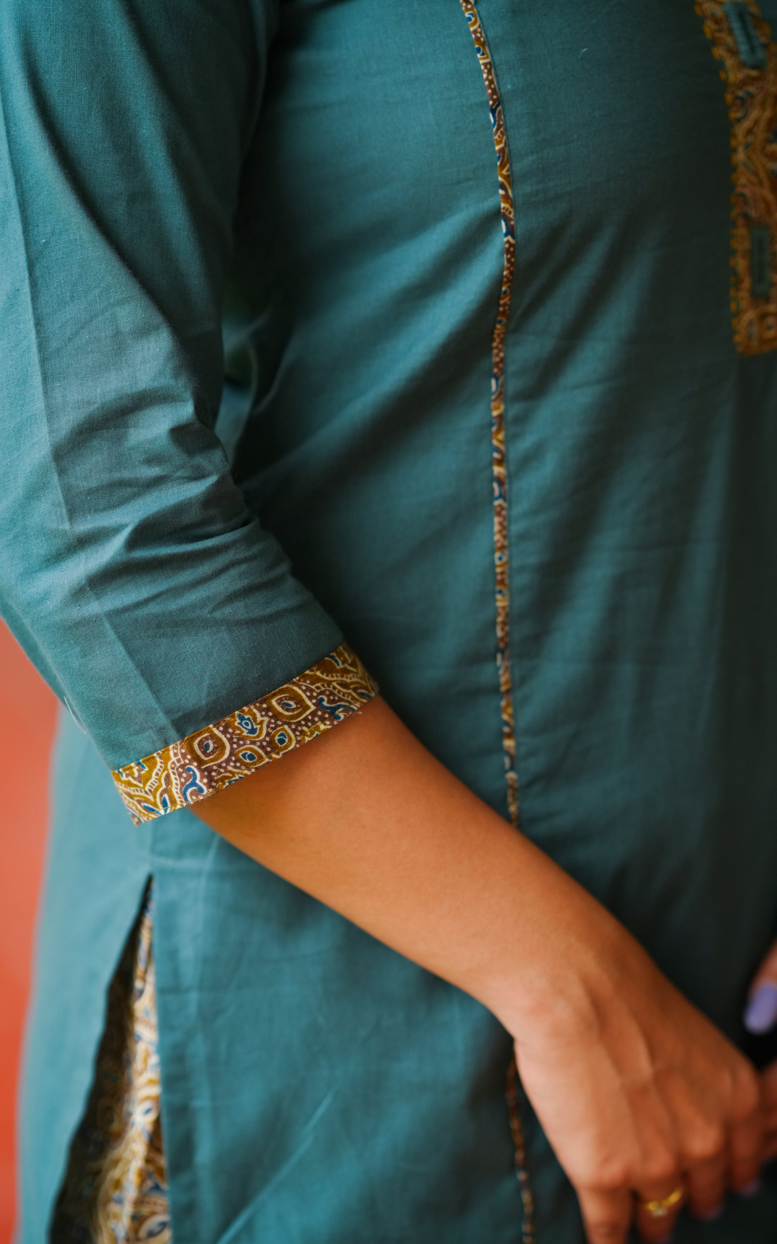 Alana Green HandBlock (Kurti+Pant+Dupatta)