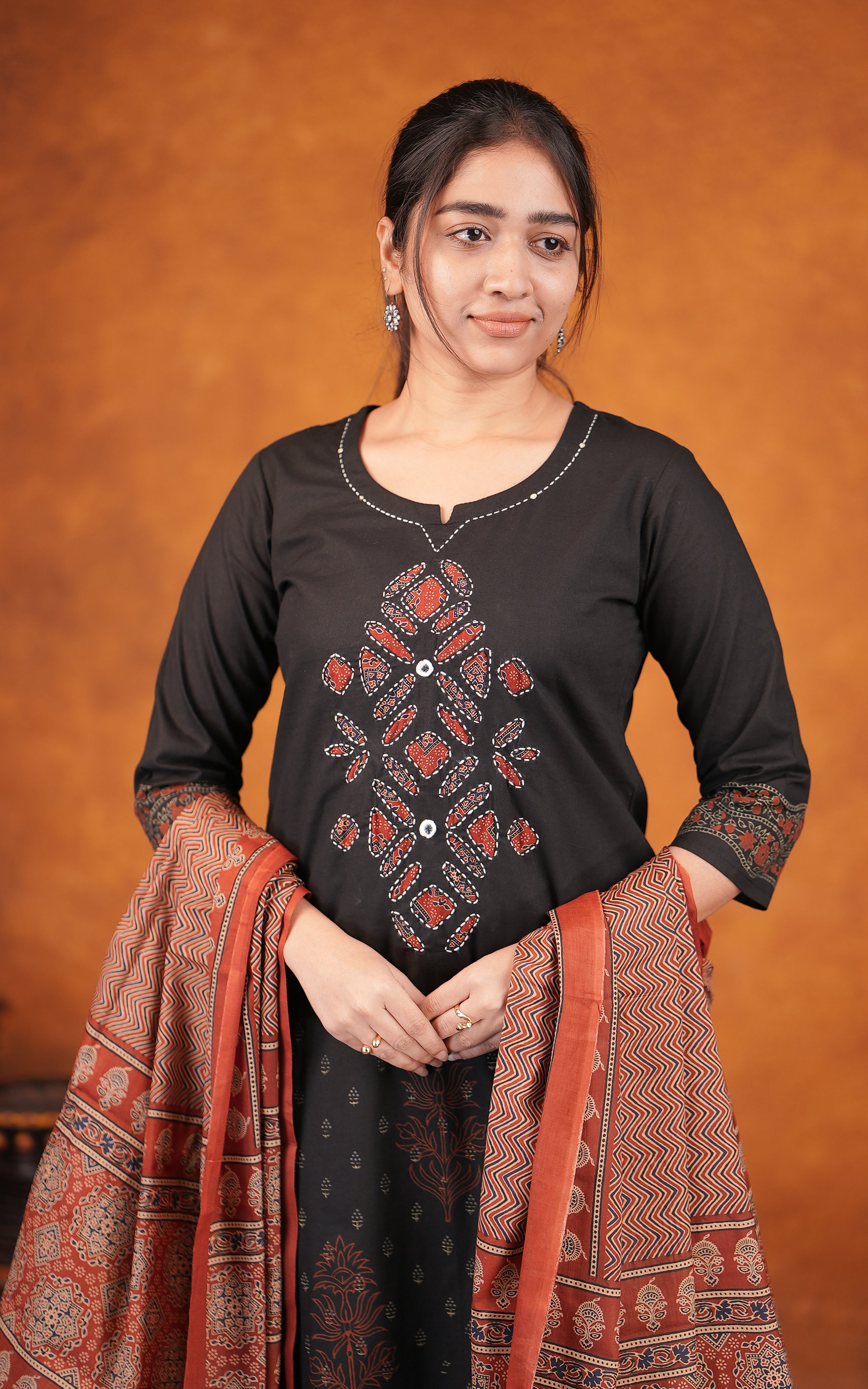 Inba Handblock (Kurti+Pant+Dupatta)