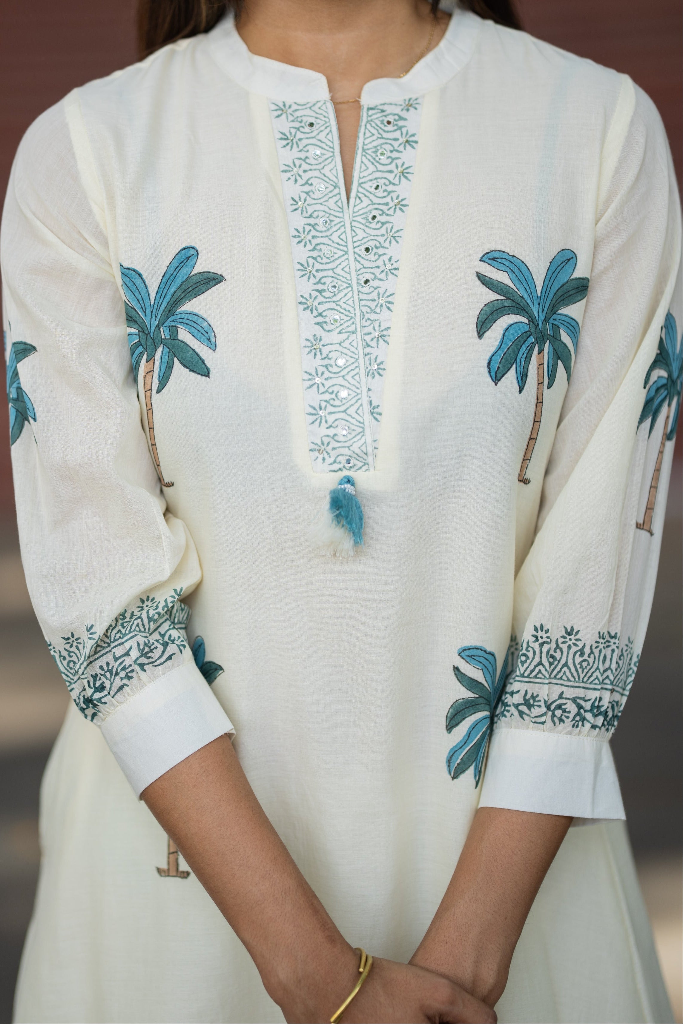 White Beauty B (Kurti+Pant+Dupatta)