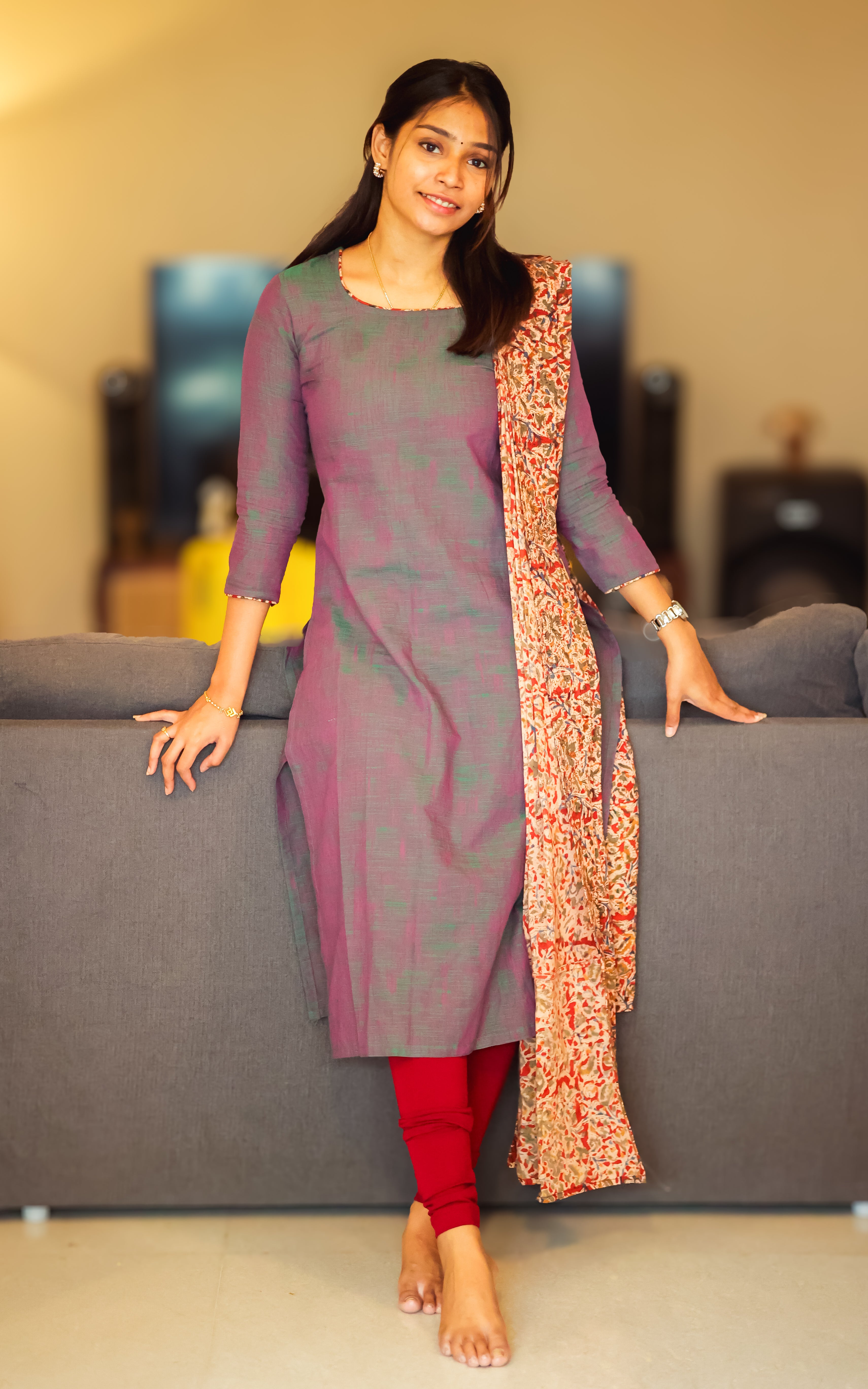 Yaradi Nee Mohini Nayan Purple (Kurti+Dupatta) KURTIS instore