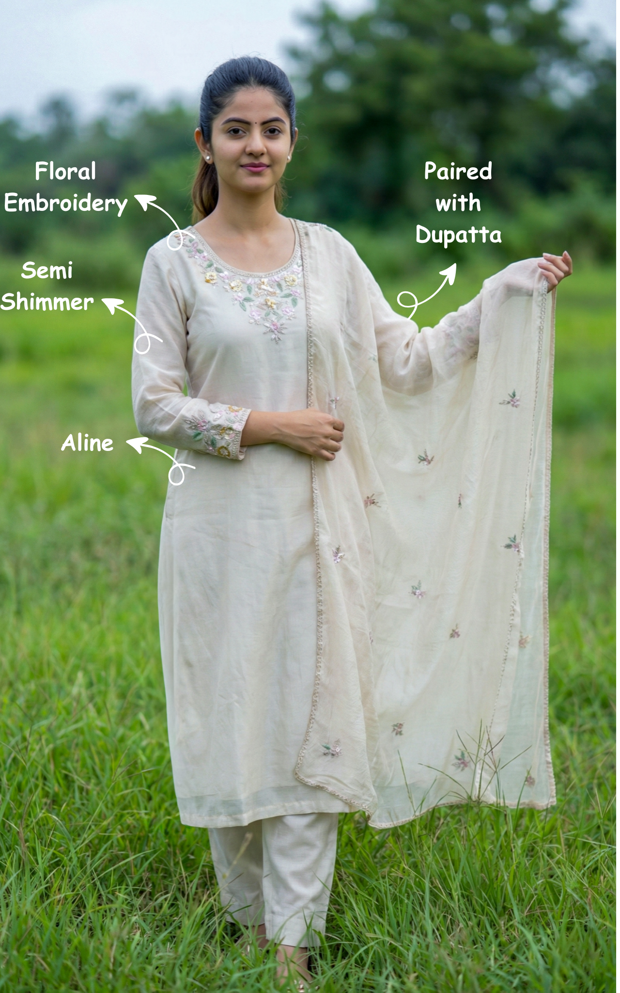 Nishkala A (Kurti+Dupatta)
