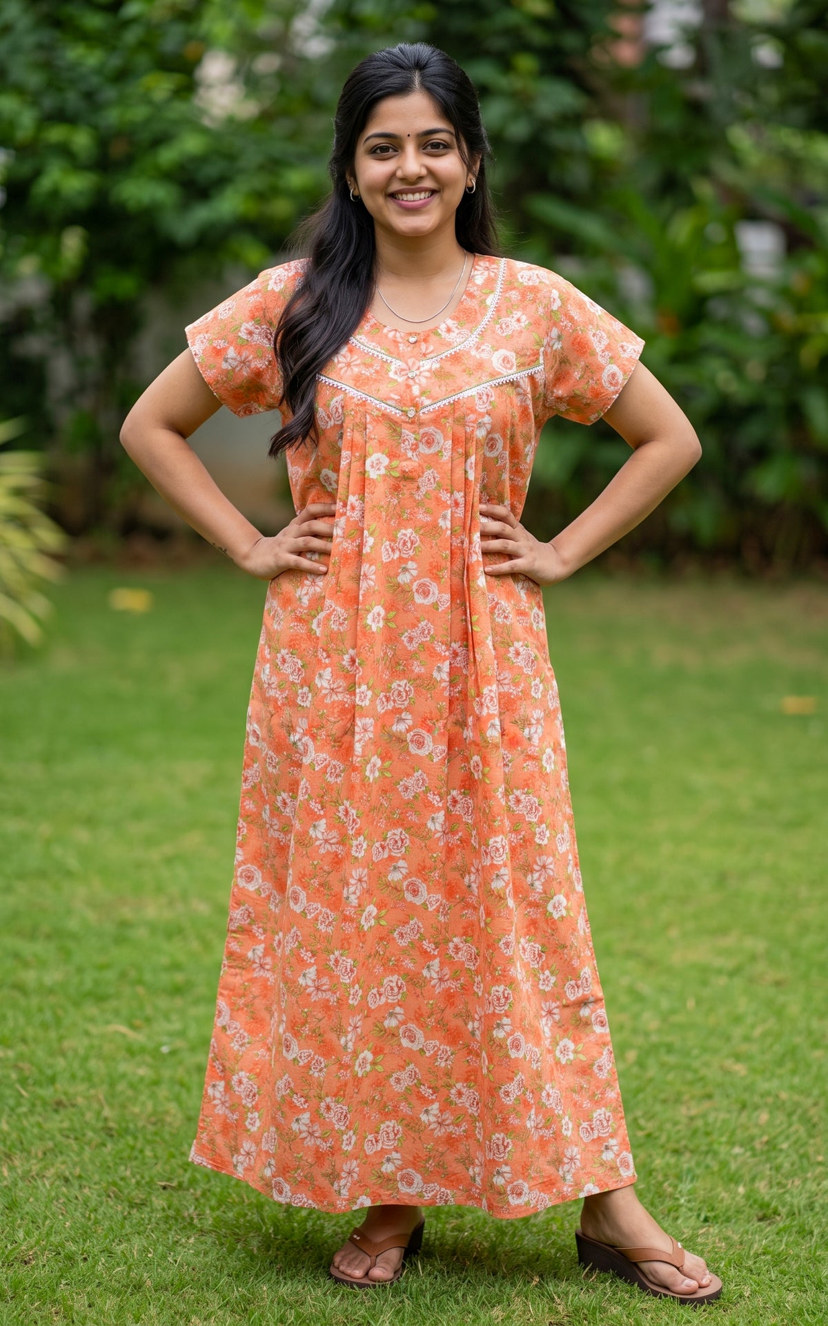 Cotton Straight Fit Nighty-165SS2A