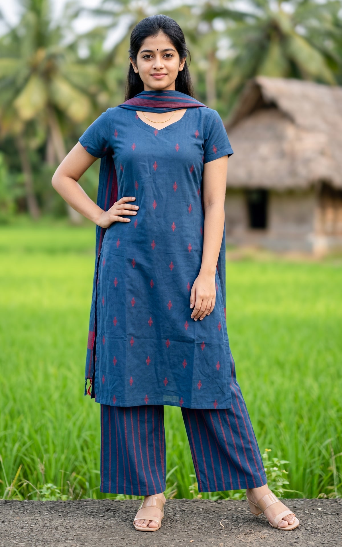 Raji Blue (Kurti+Pant+Dupatta)