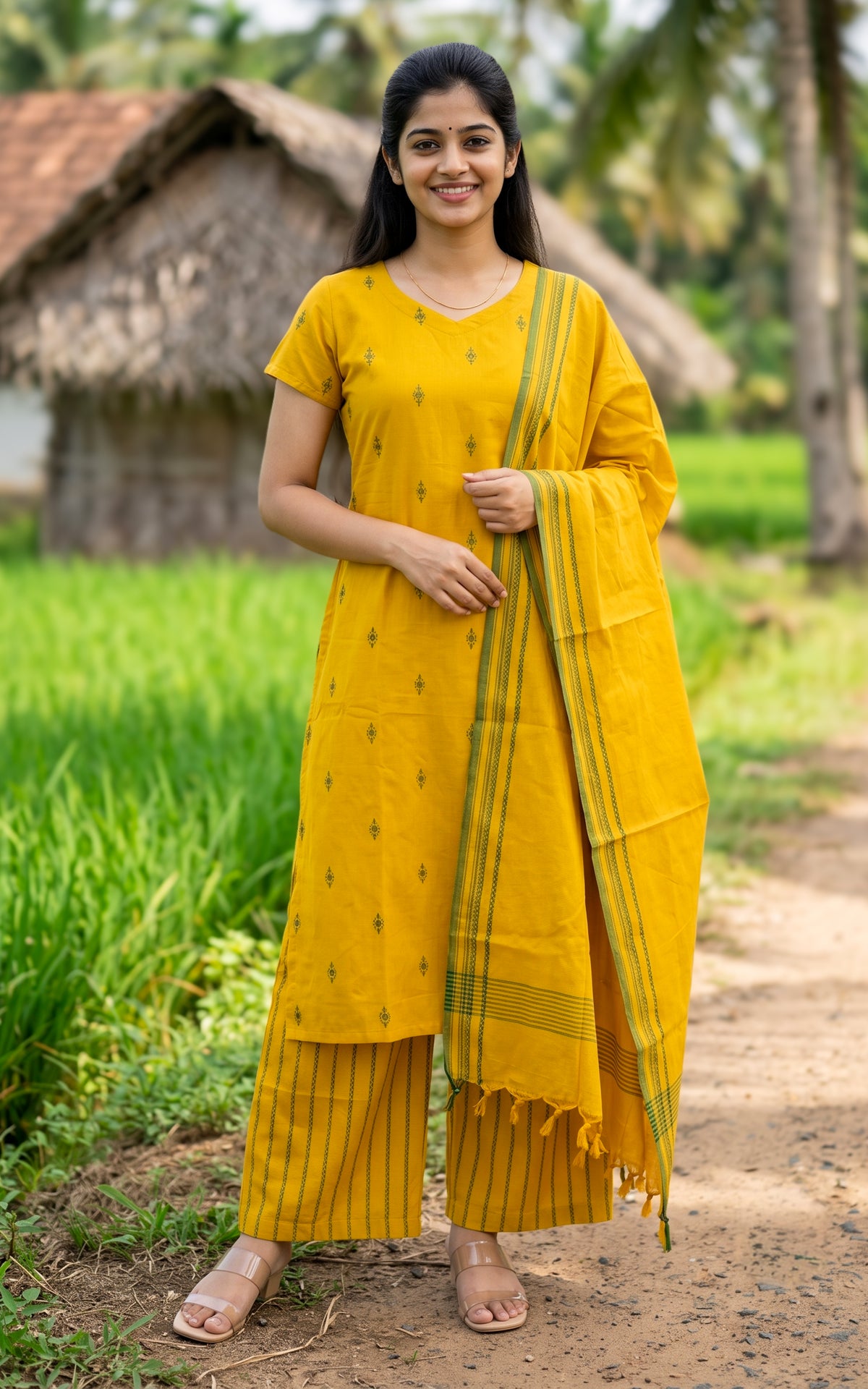 Raji Yellow (Kurti+Pant+Dupatta)