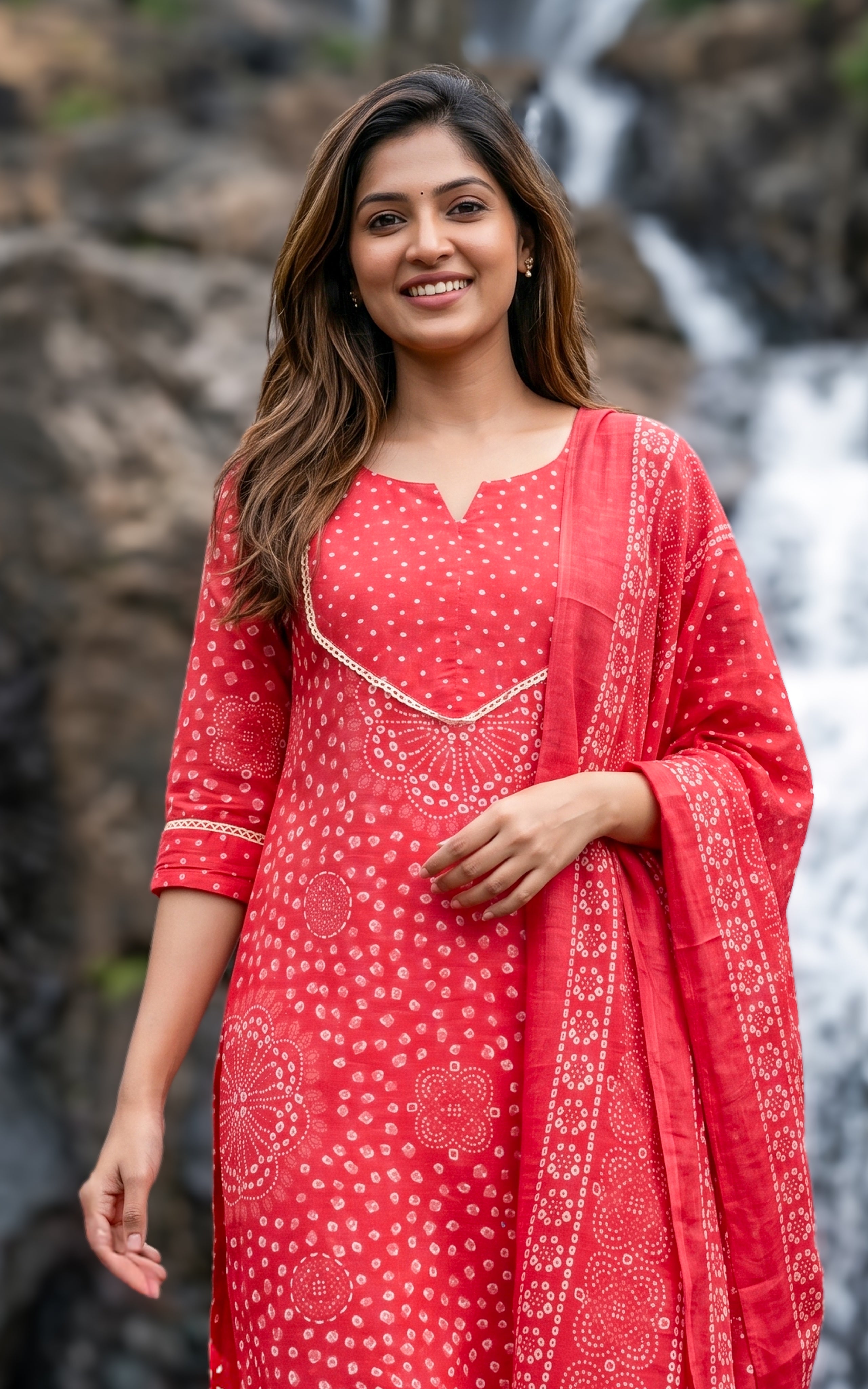 Trendy ethnic cotton kurti for women