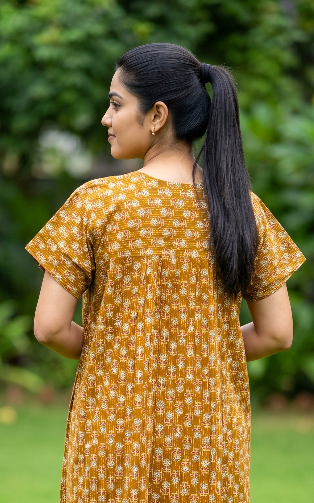 Cotton Straight Fit Nighty-162SS4B