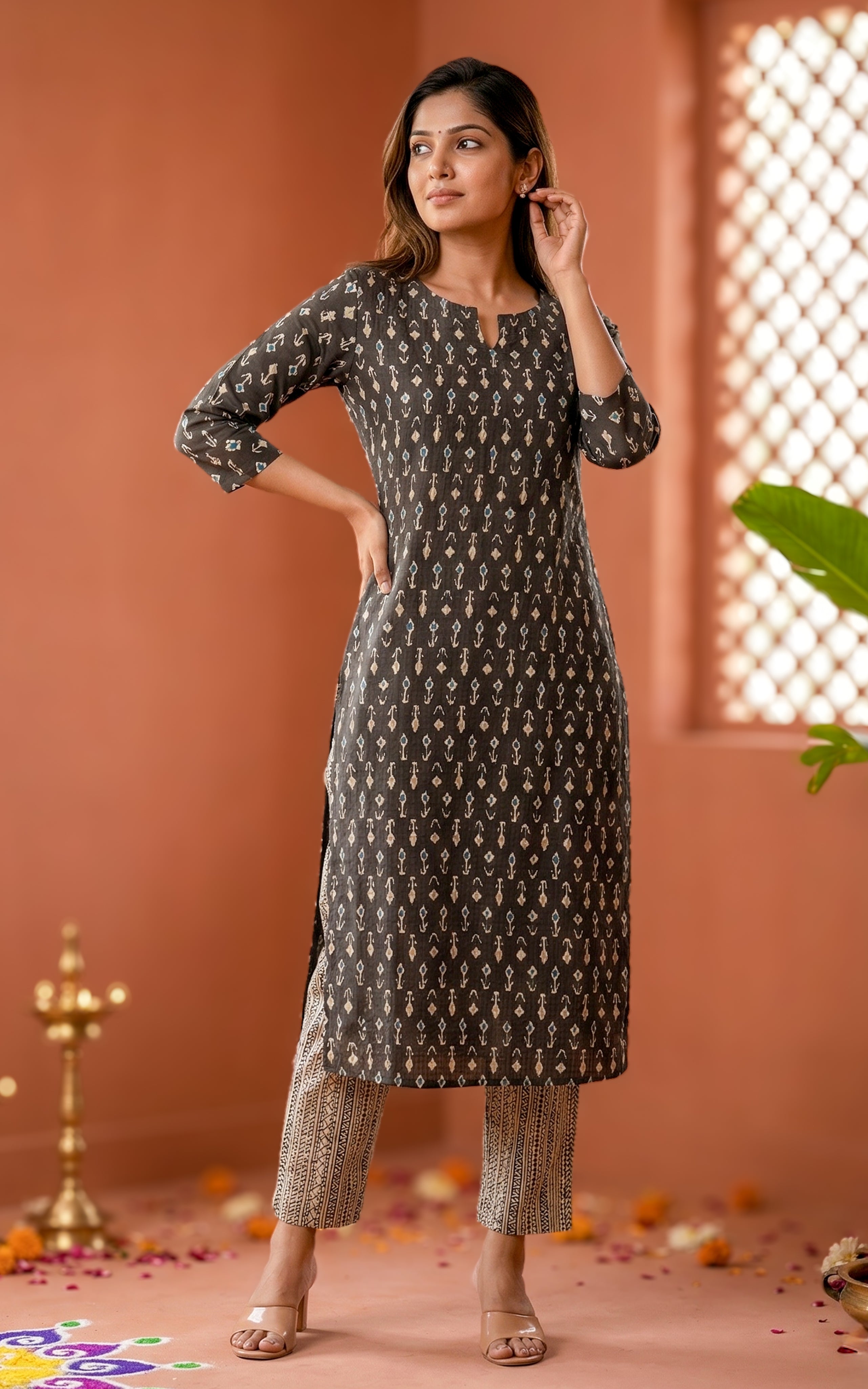 Ansha Black (Kurti+Pant)