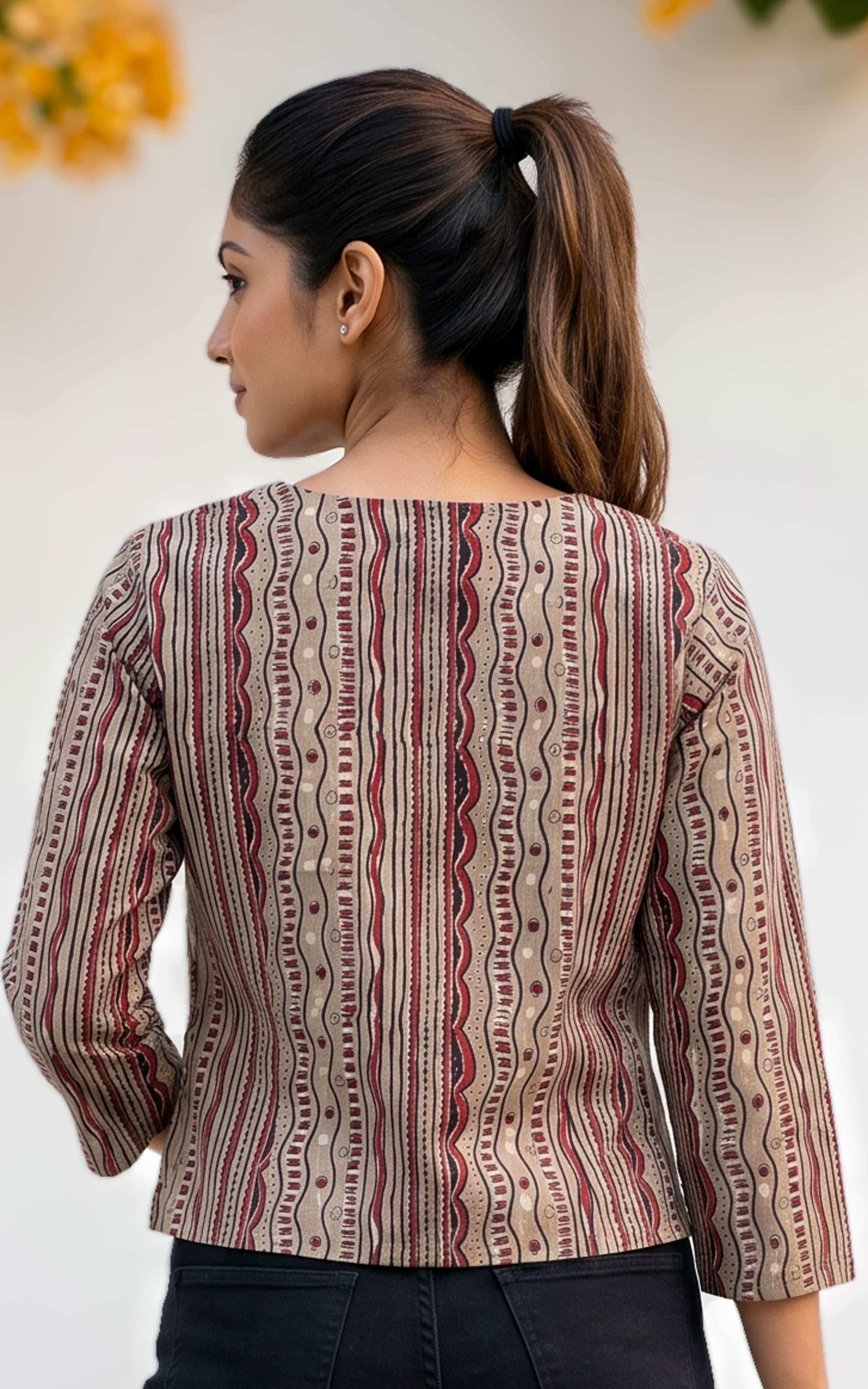 Printed cotton top style kurti for women