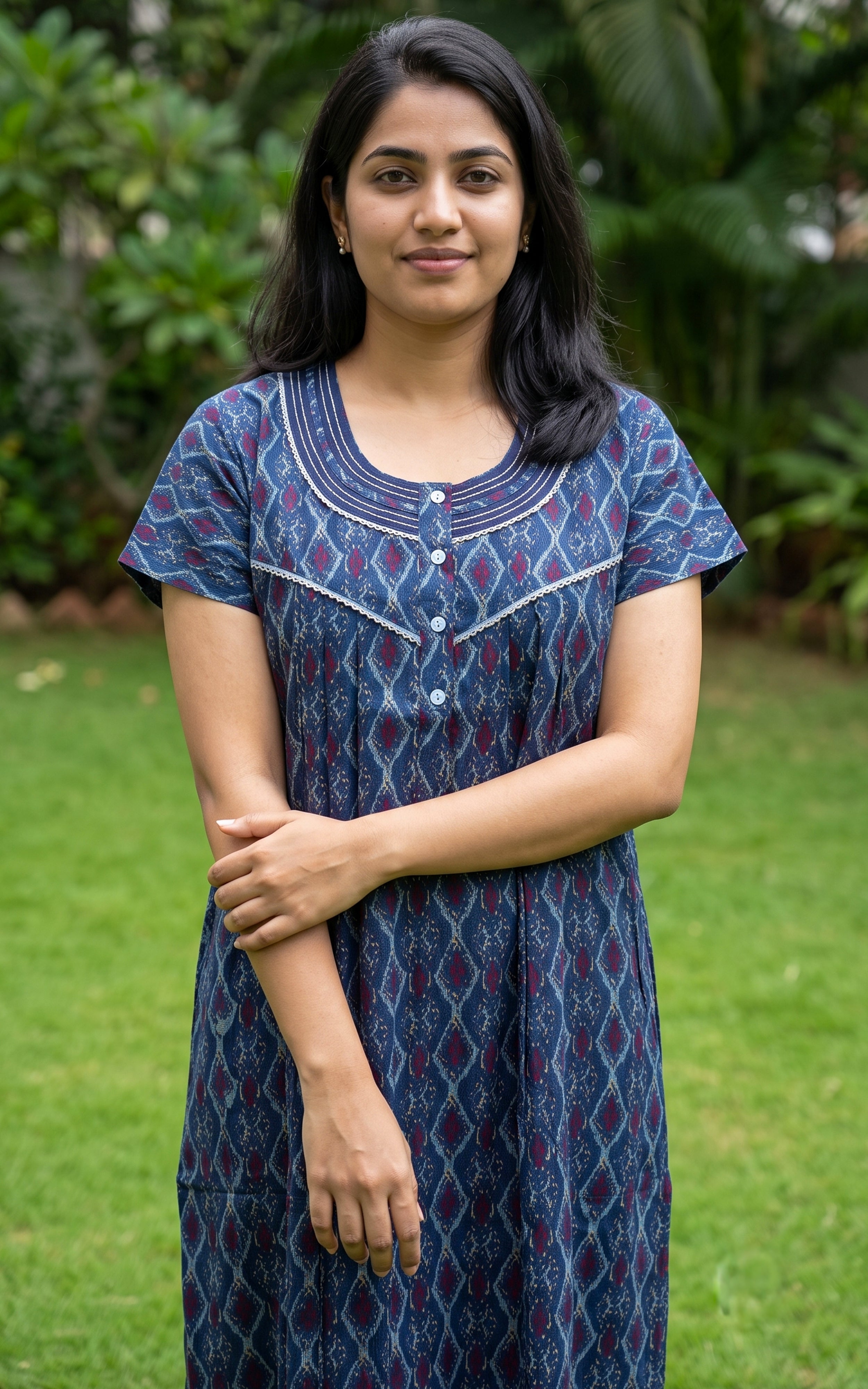 Cotton Straight Fit Nighty-164SS8B