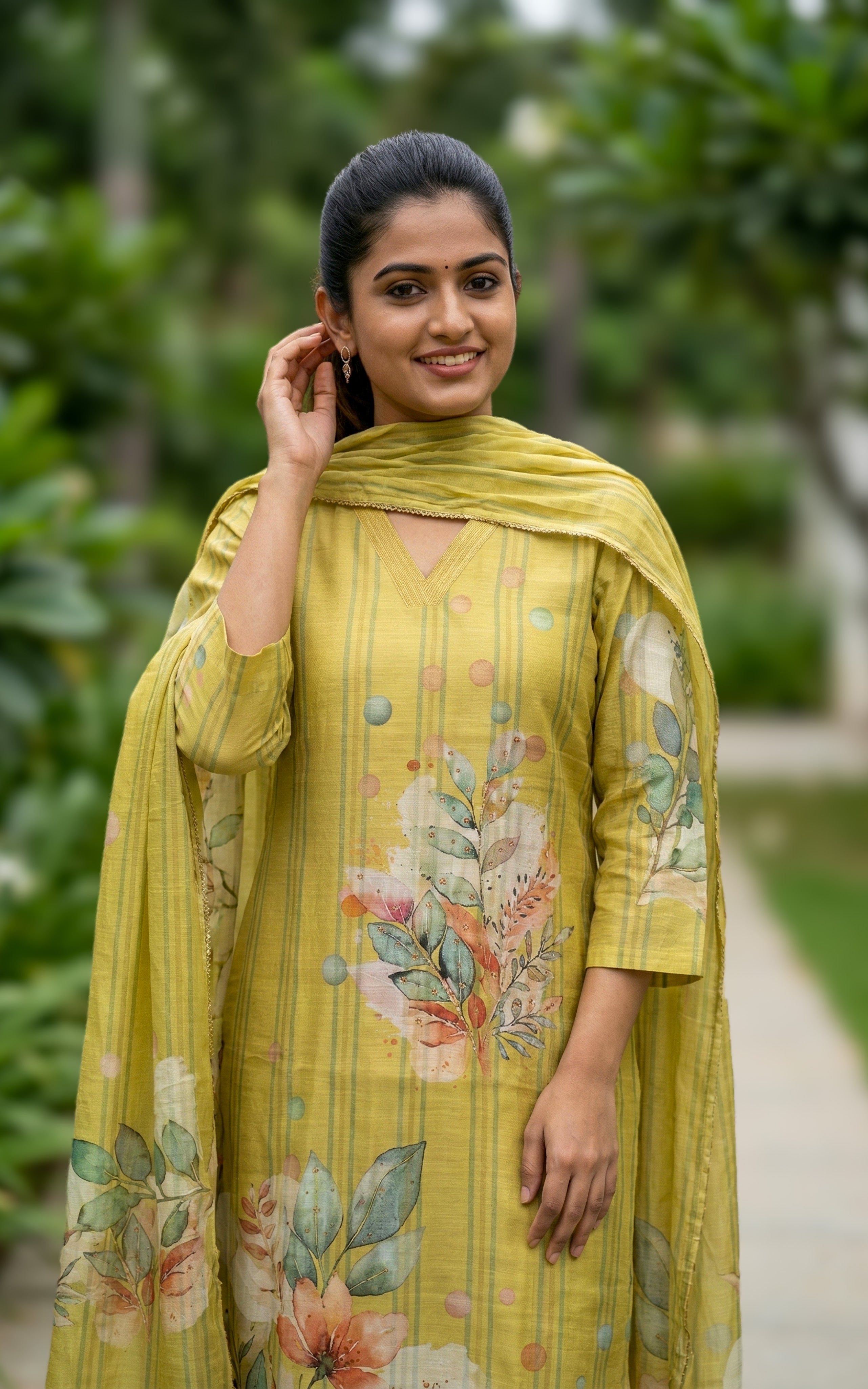 Vinotha A (Kurti+Pant+Dupatta)