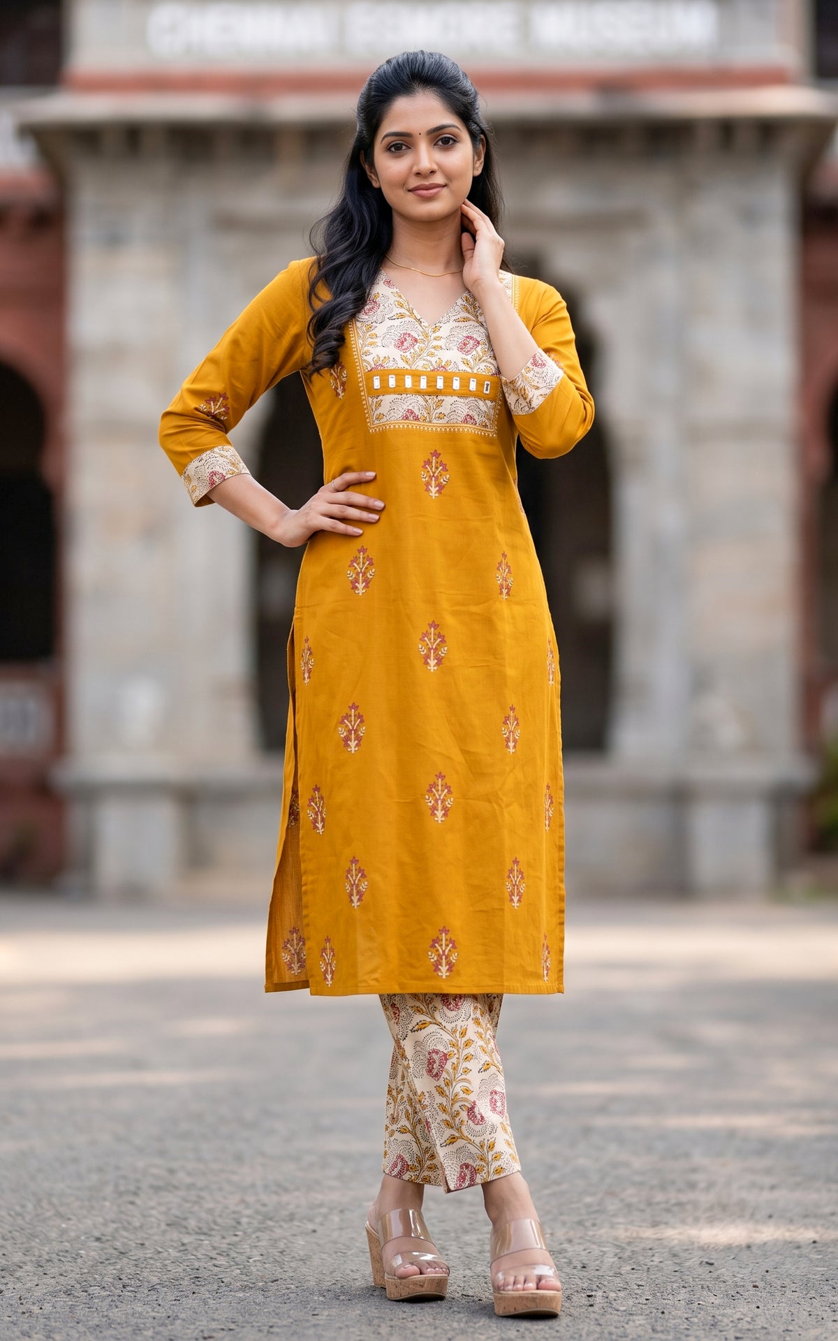Vedhika Mustard (Kurti+Pant)