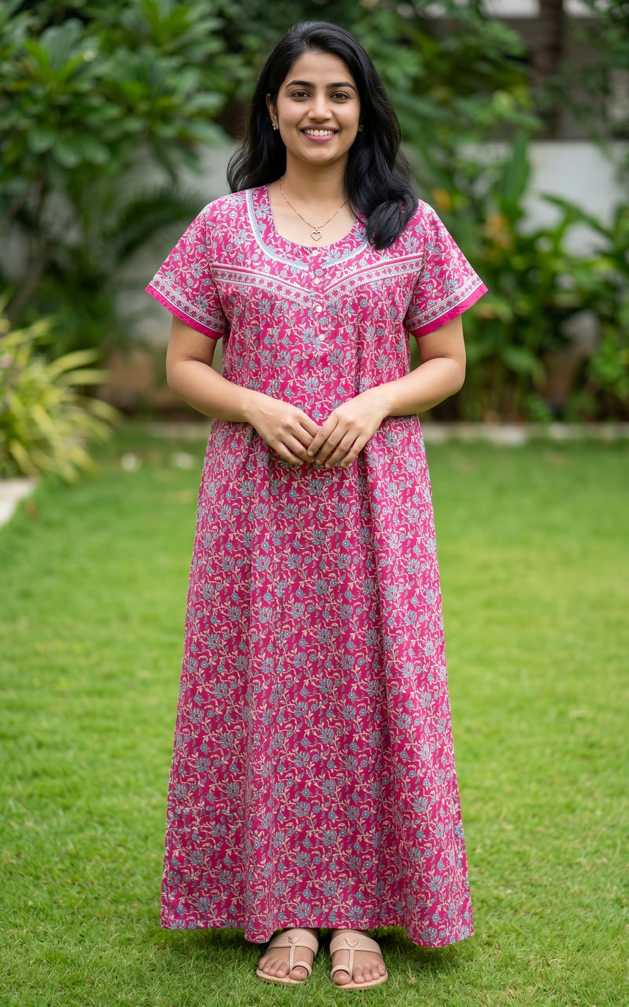 Cotton Straight Fit Nighty-162SS3D