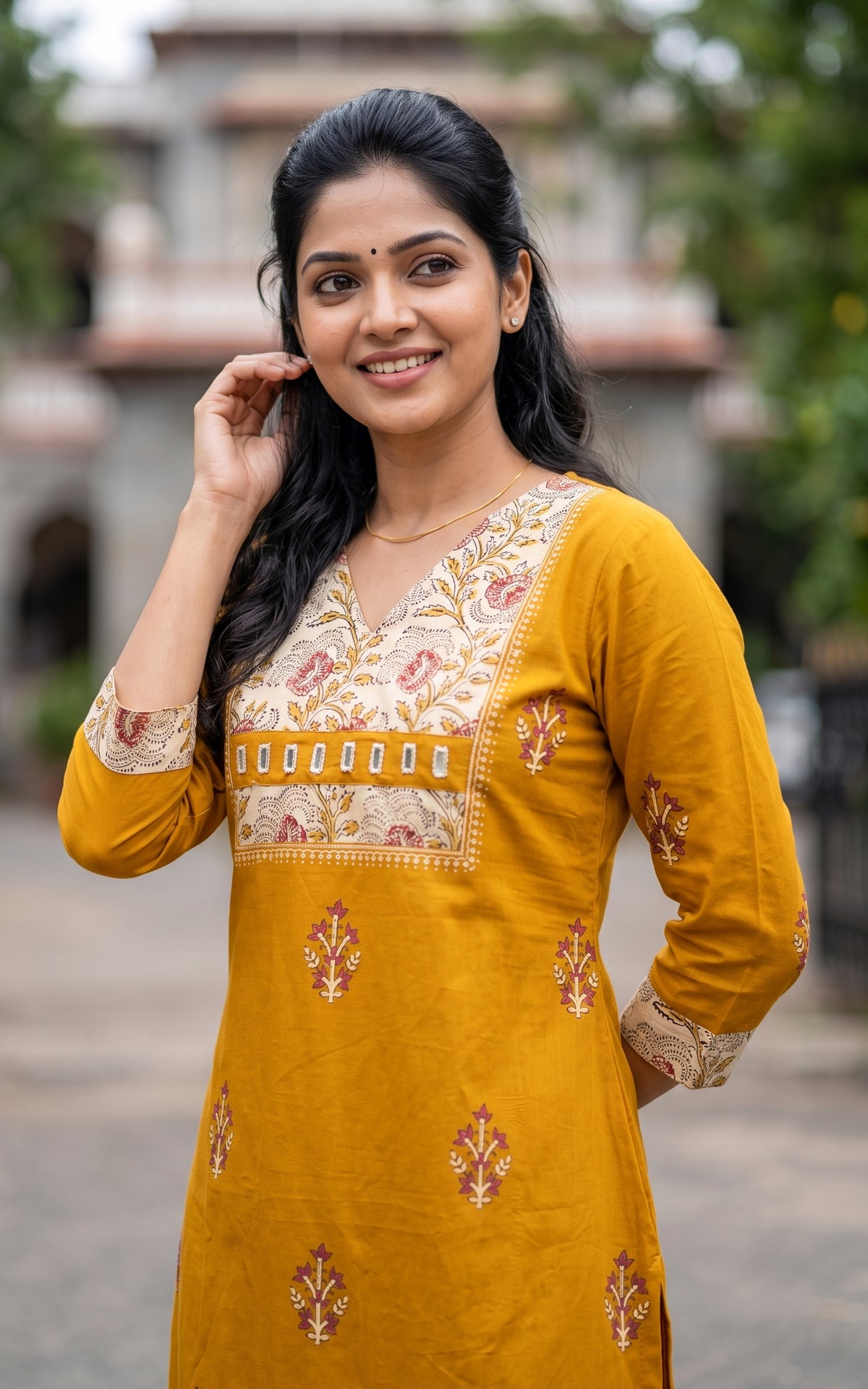 Vedhika Mustard (Kurti+Pant)