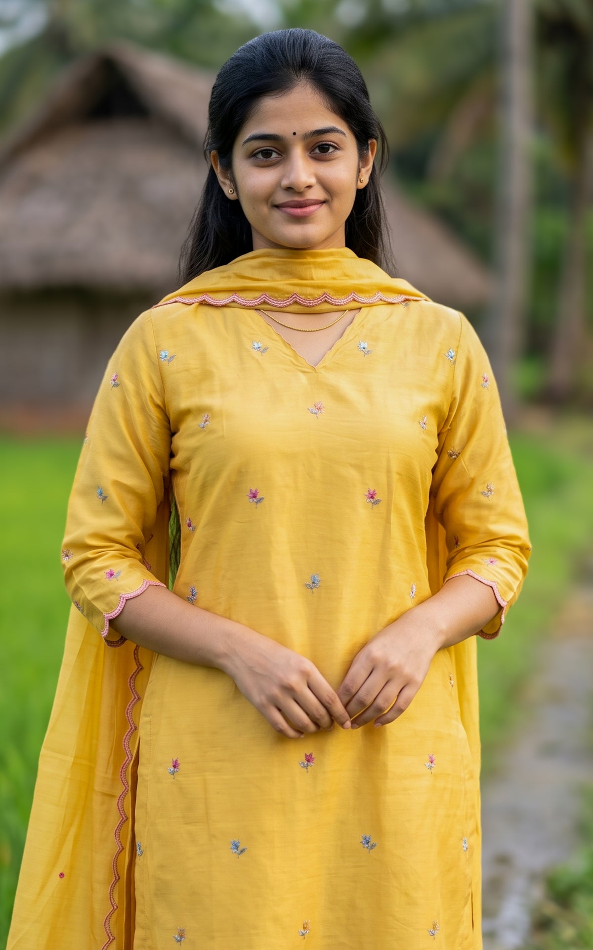 Varshana Mustard (Kurti+Pant+Dupatta)