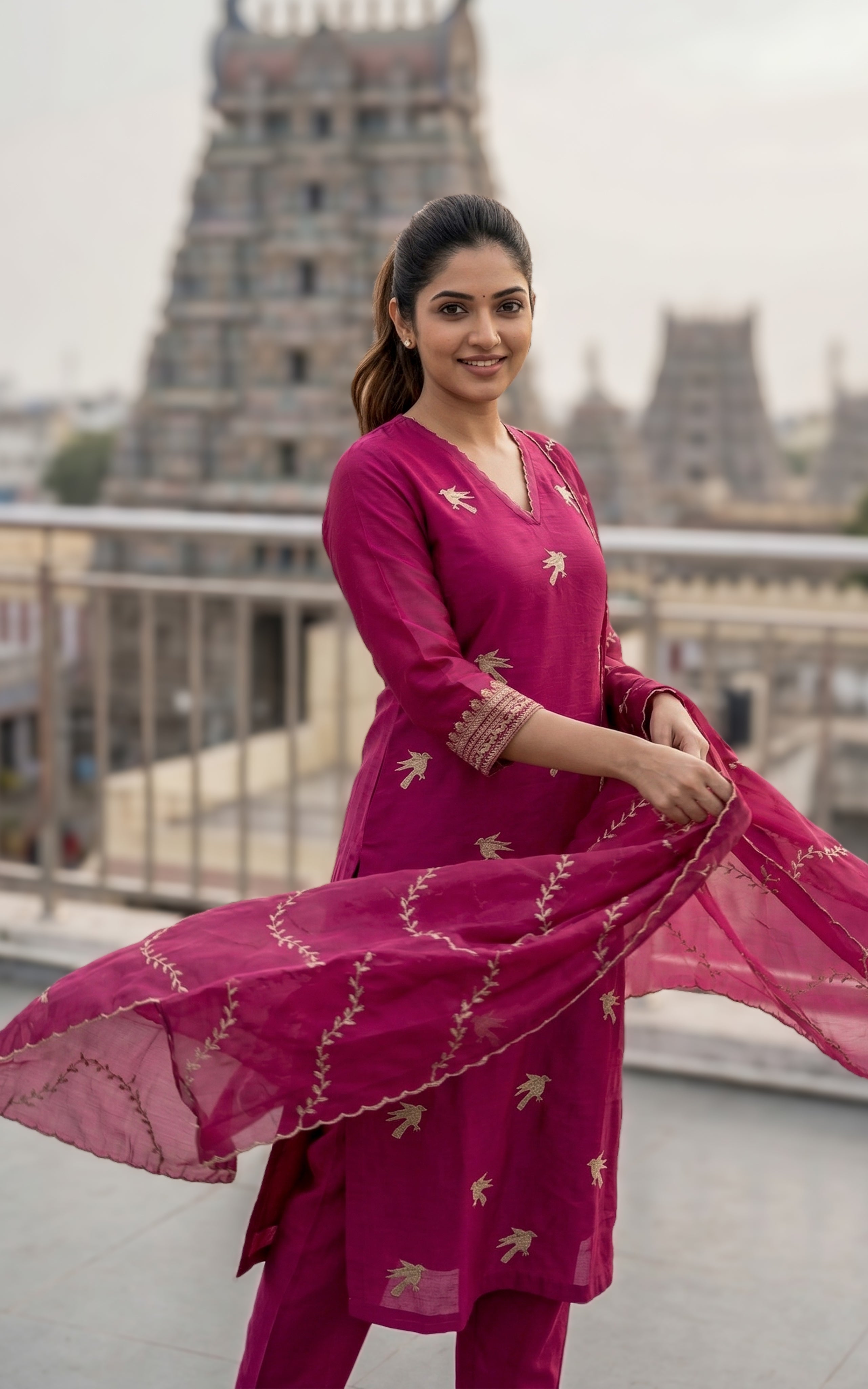 Siyara Pink (Kurti+Dupatta)