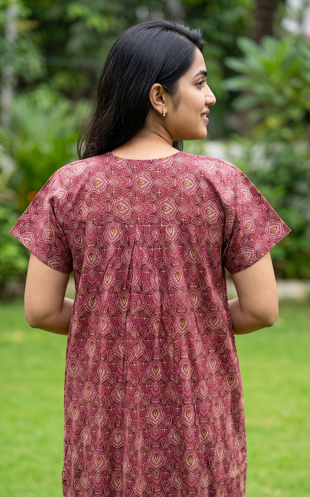 Cotton Straight Fit Nighty-163SS2A