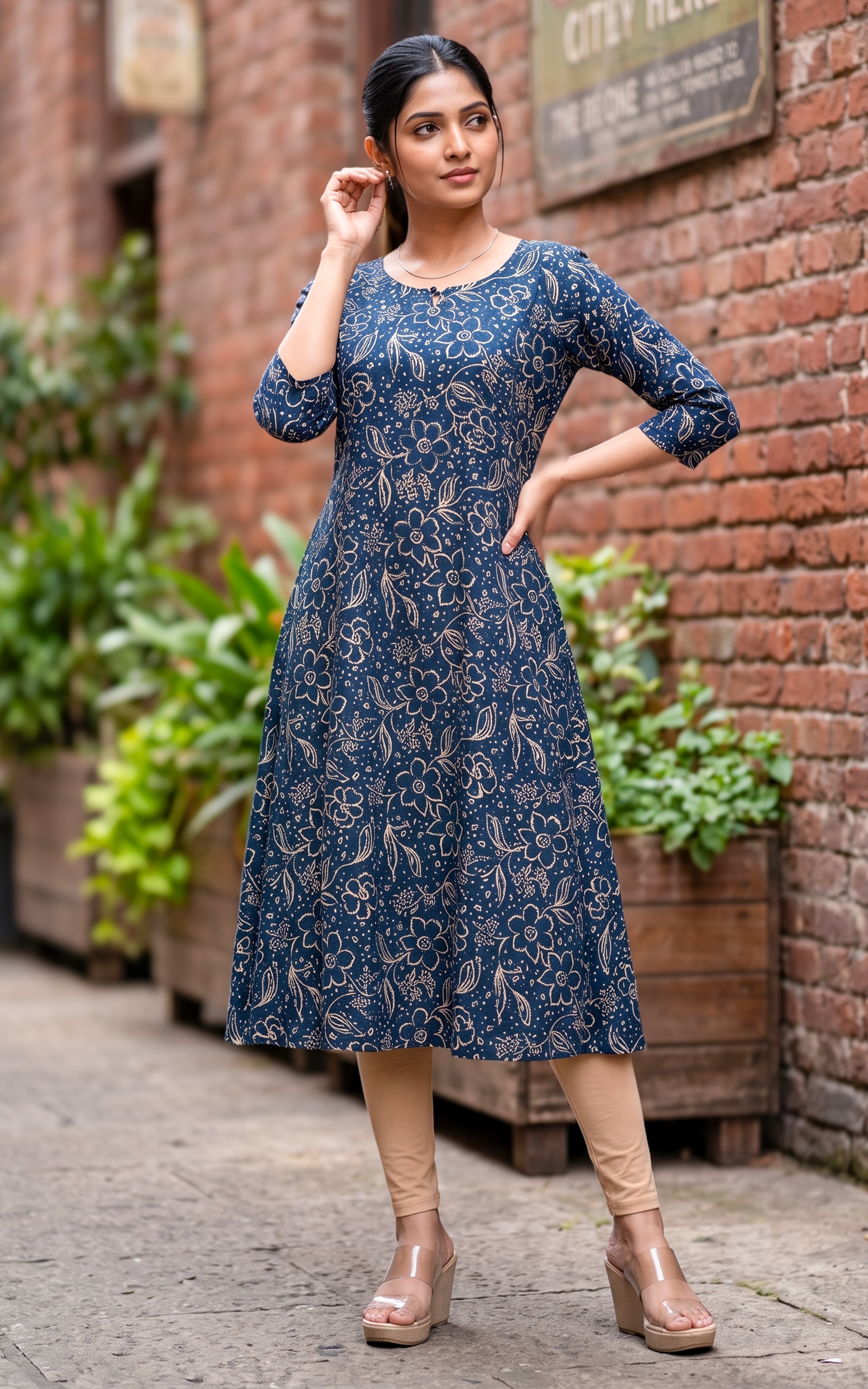 Indrakshi Navy Blue