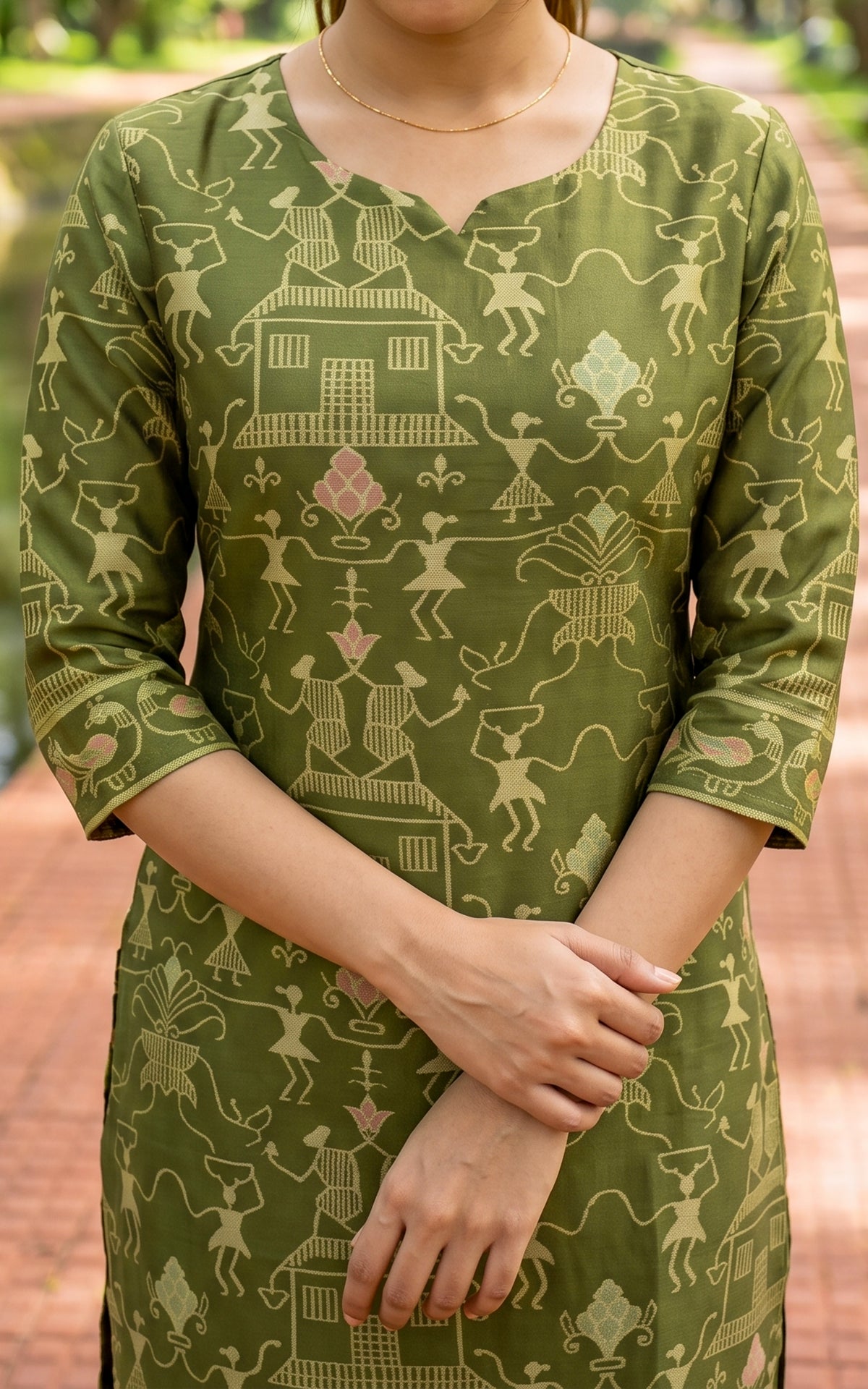 Farhana Mehandi Green (Kurti+Pant+Dupatta)