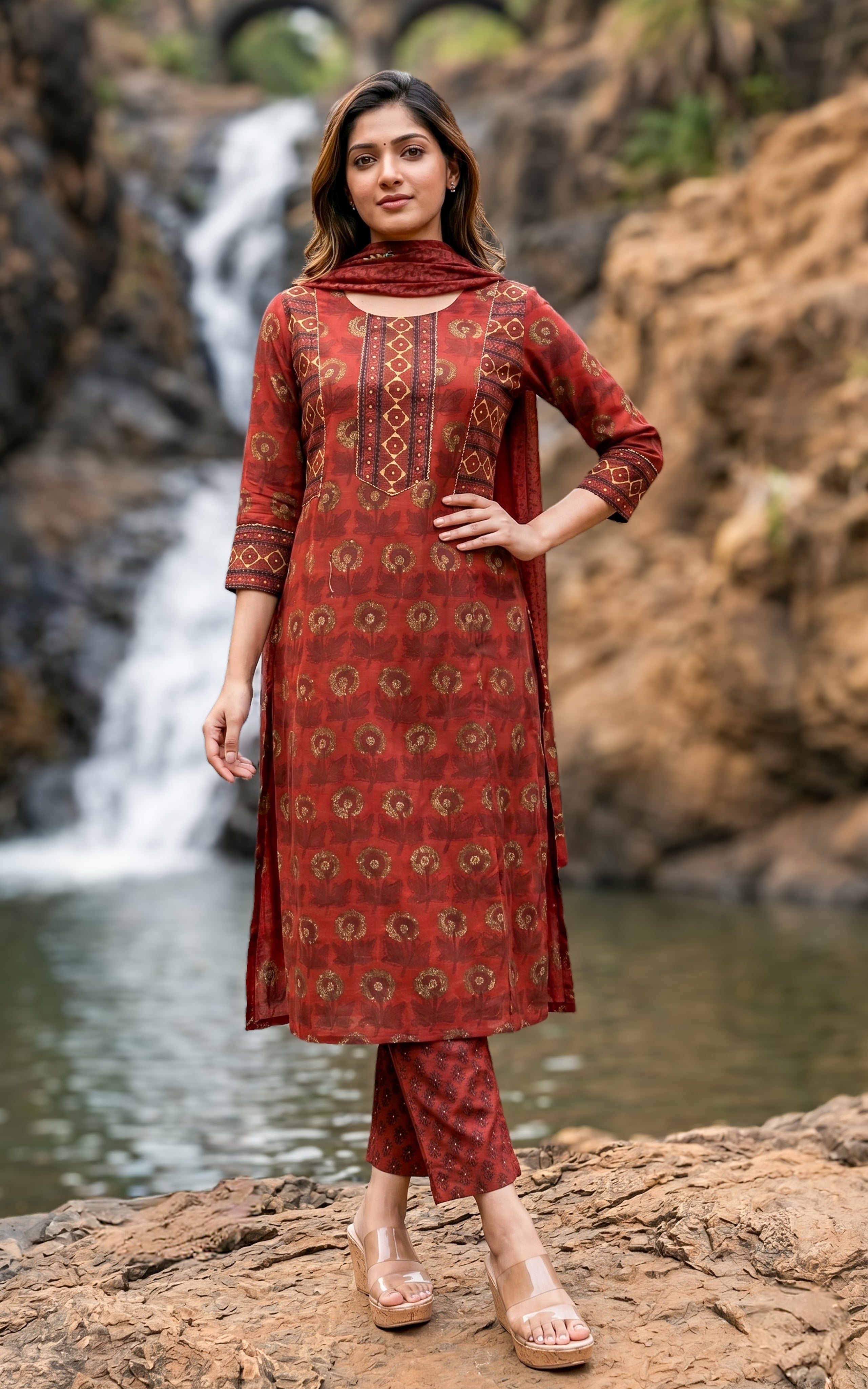 Cotton Aline kurti set for women