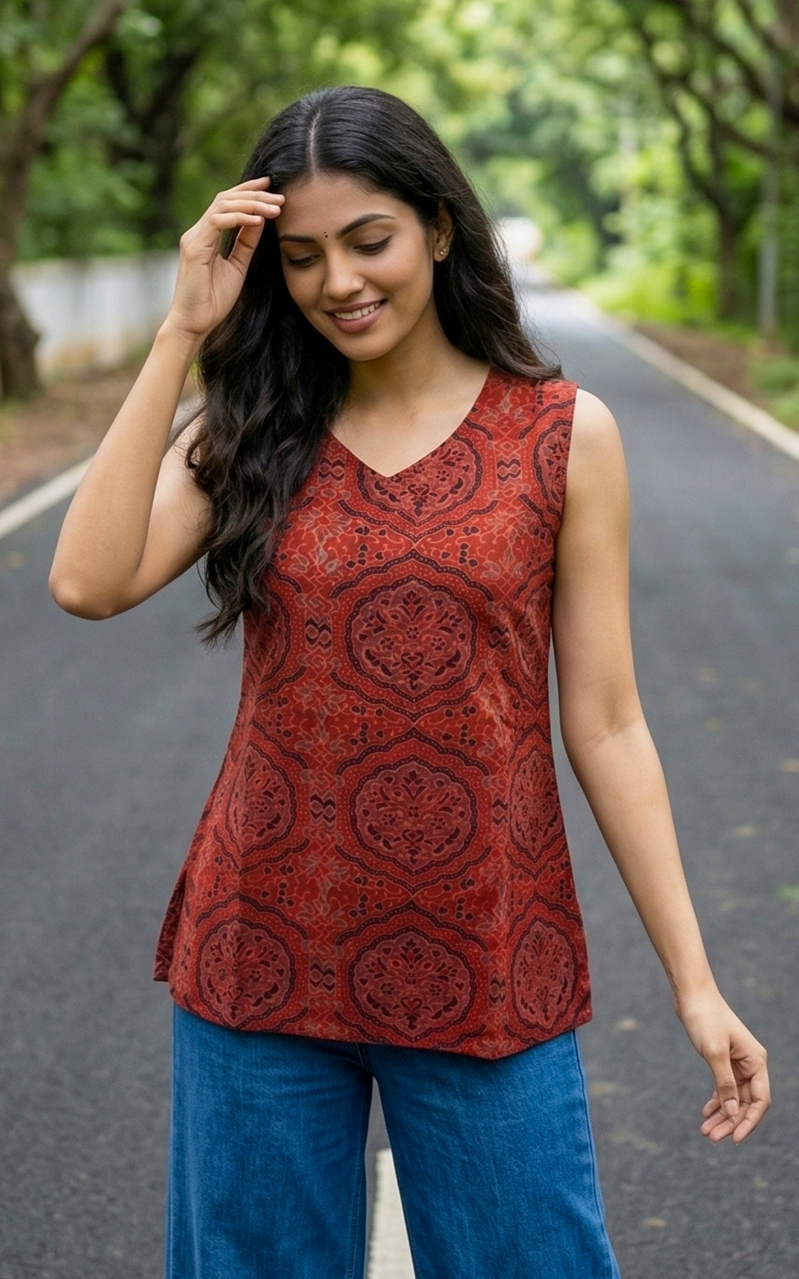 Hand Block Printed Rust Top for Women
Rust Cotton Short Top for Women
Ethnic Hand Block Printed Top for Women