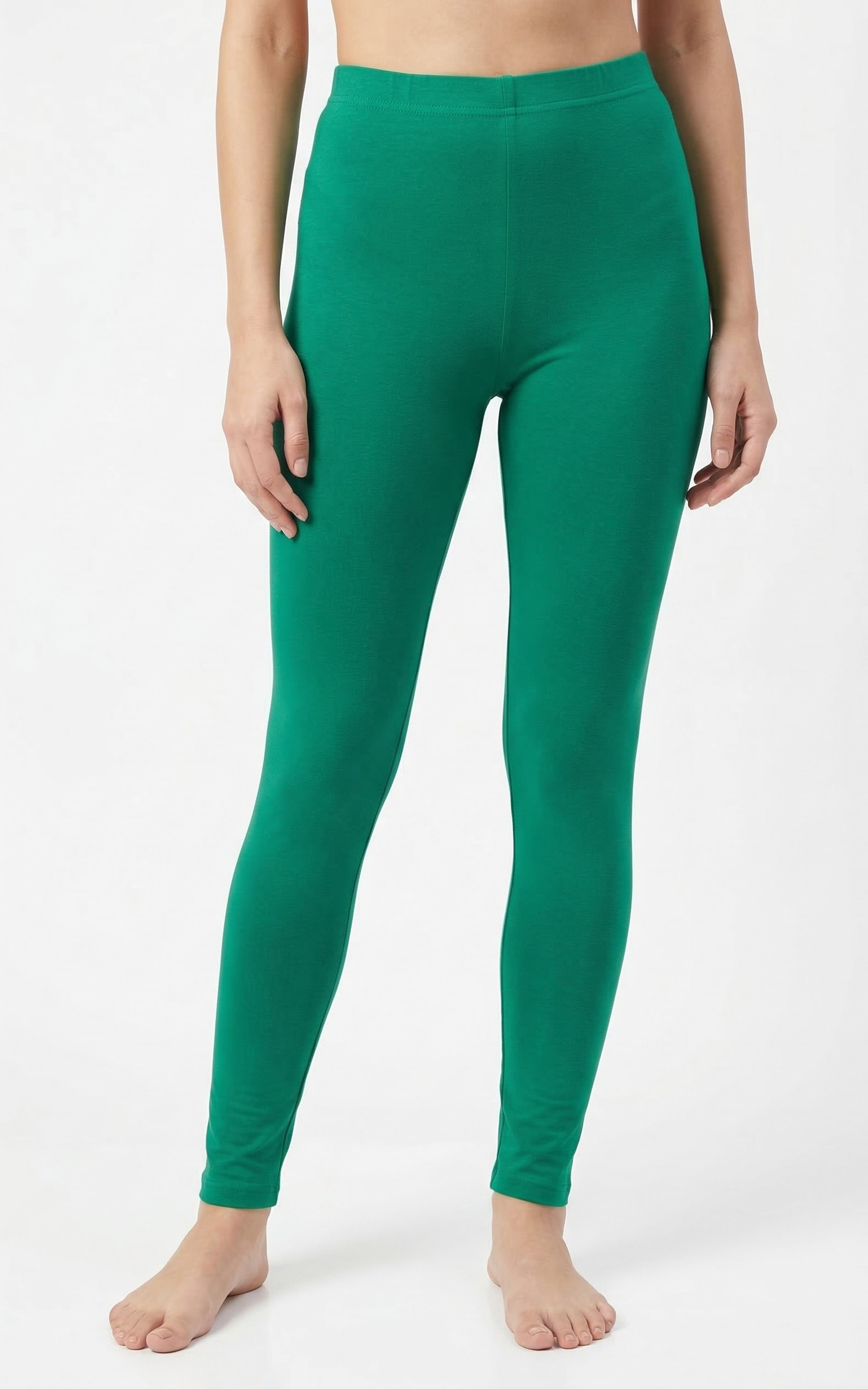 Instore – Rama Green Ankle Length Legging for Women – Stretchable – Mix N Match Bottom Wear