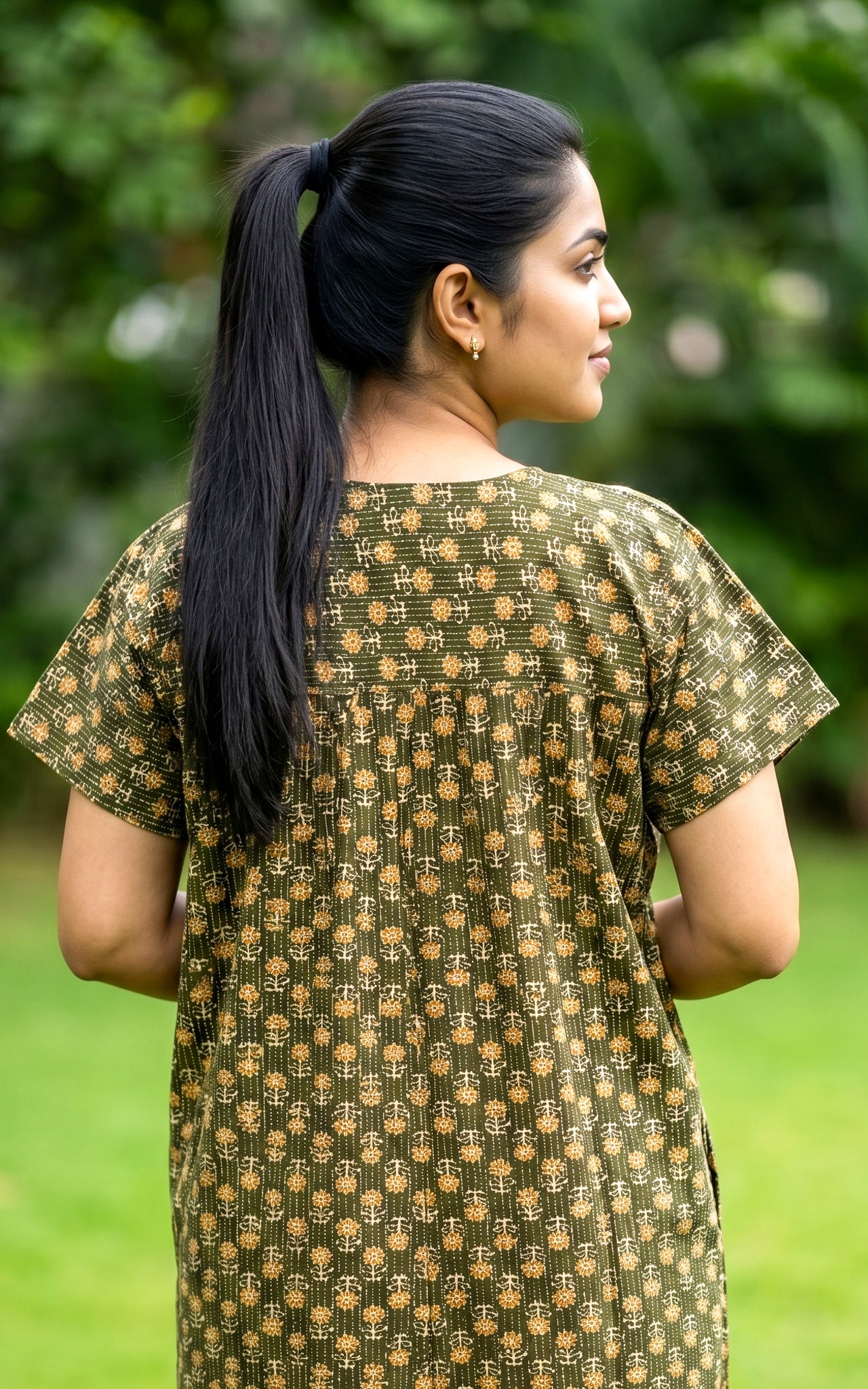 Cotton Straight Fit Nighty-162SS4C