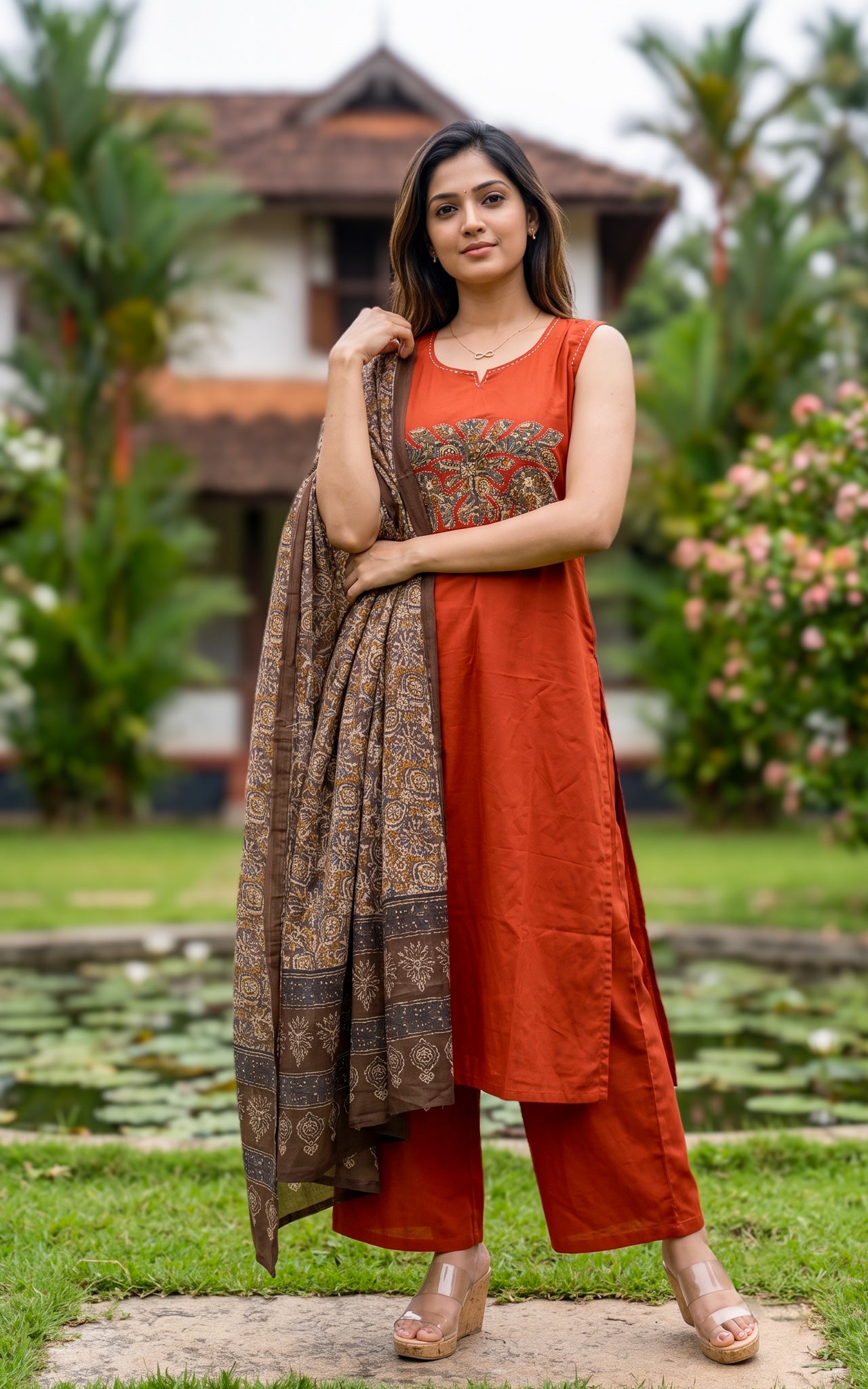 Yamila Handblock (Kurti+Pant+Dupatta)