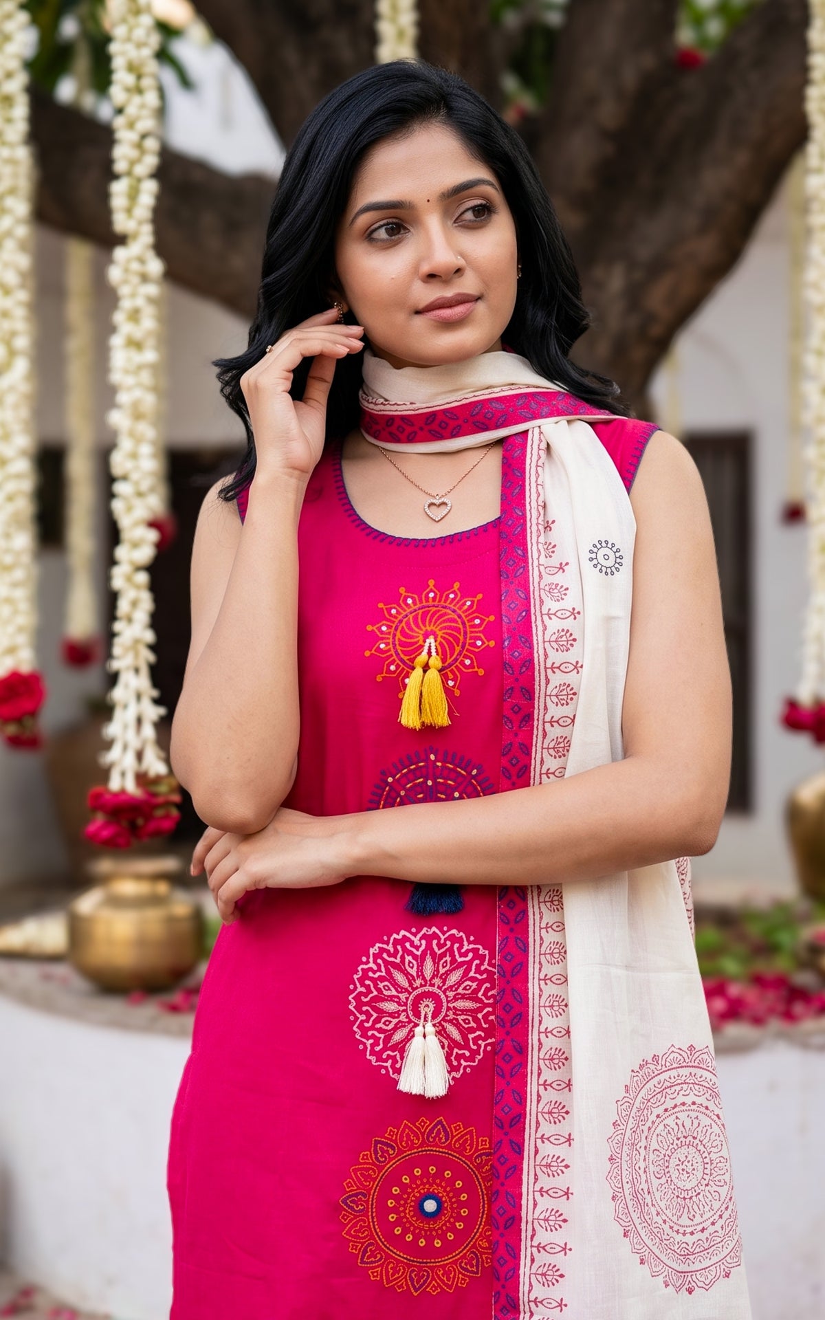 Aurumaya A Handblock (Kurti+Dupatta)
