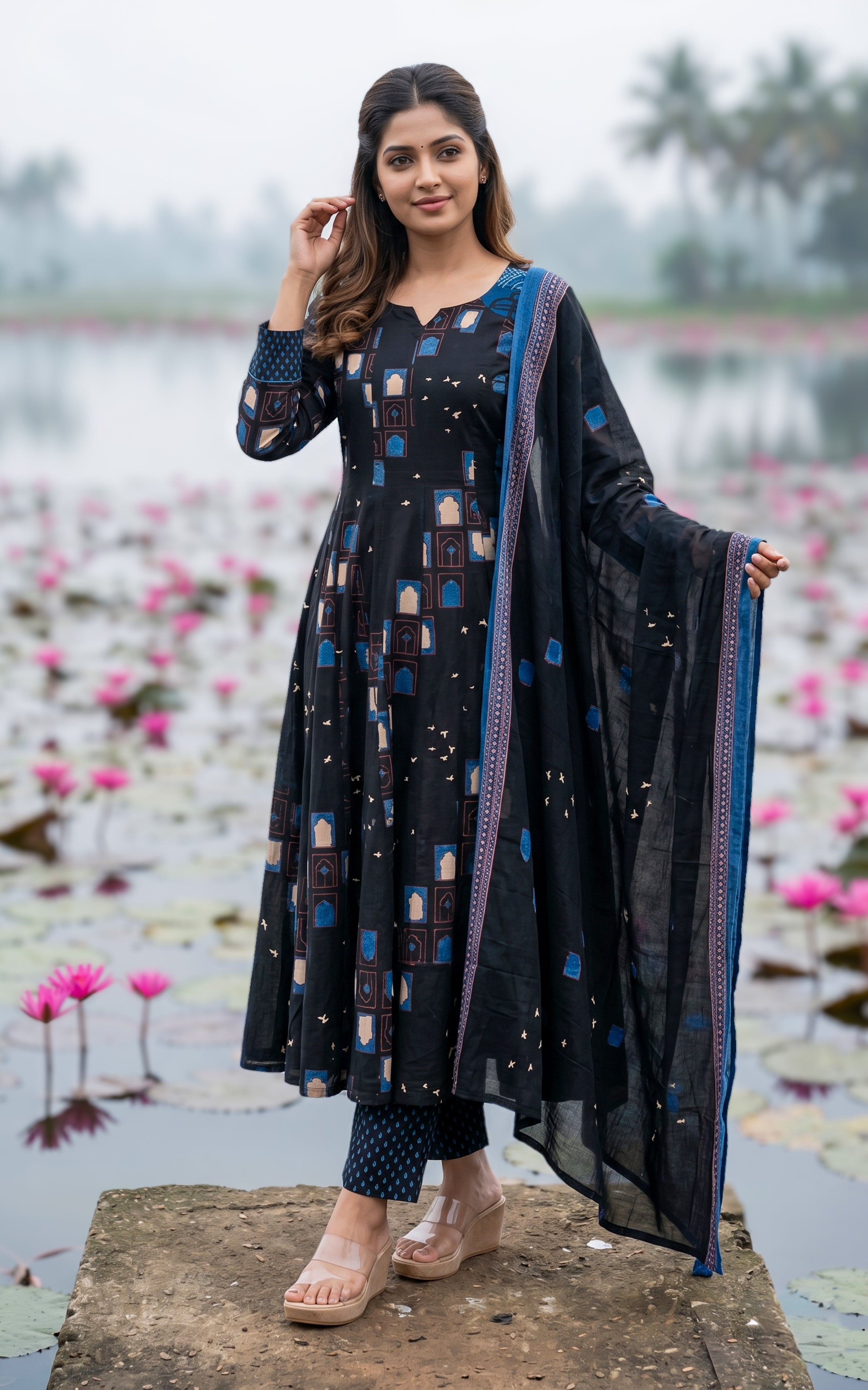 Seethalakshmi (Kurti+Pant+Dupatta)