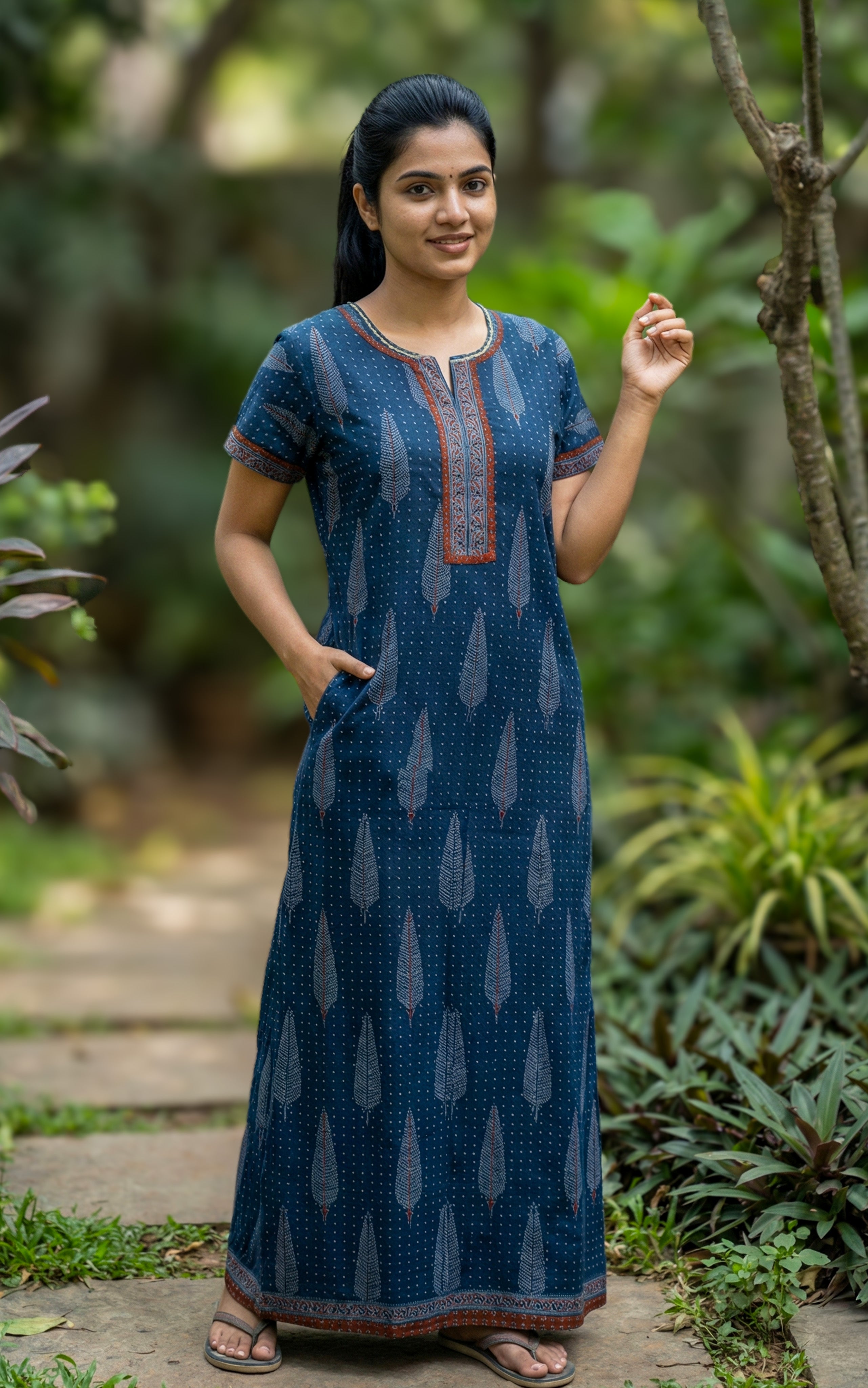 Cotton Straight Fit Nighty-158SR312