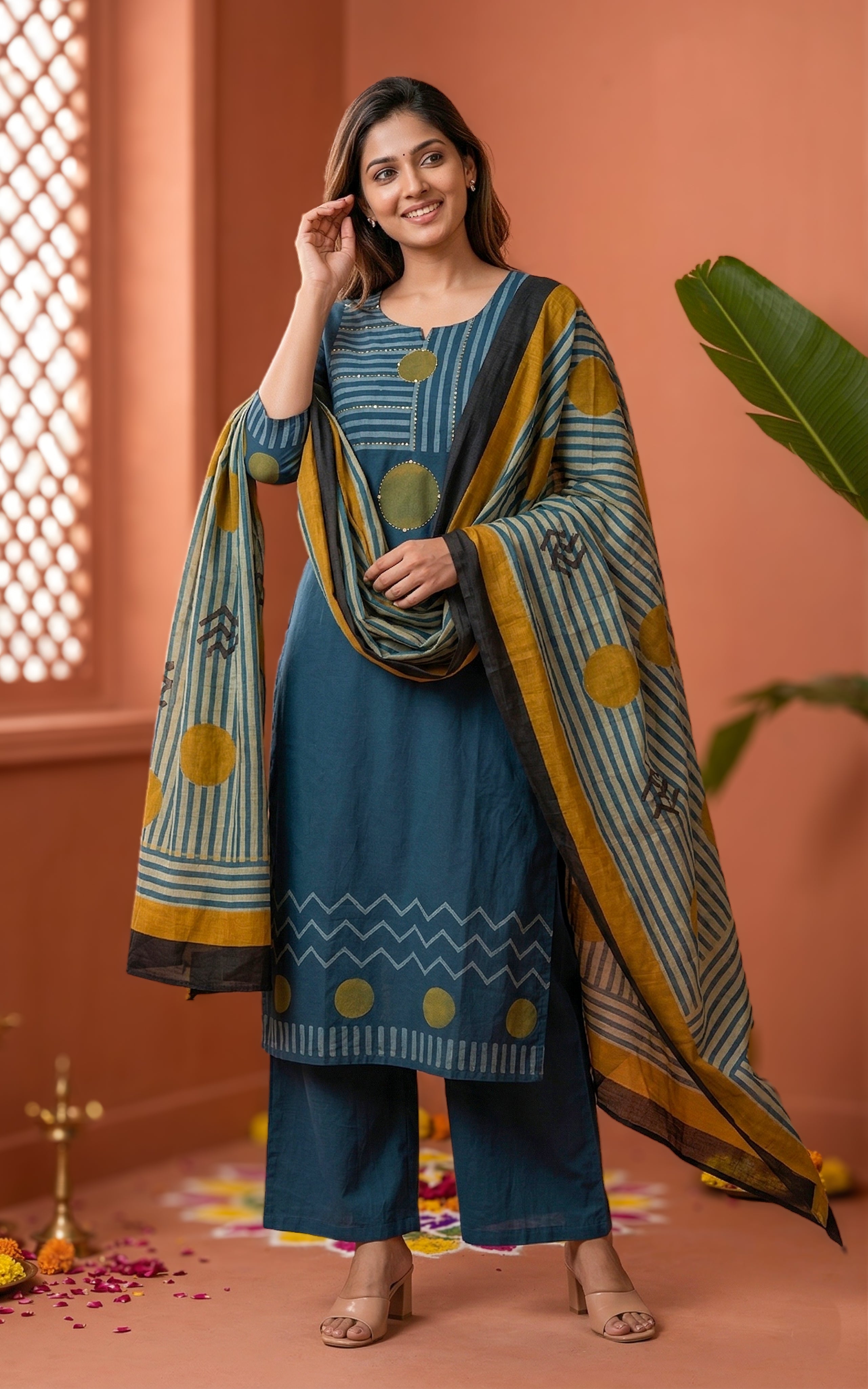 Pooja (Kurti+Pant+Dupatta)