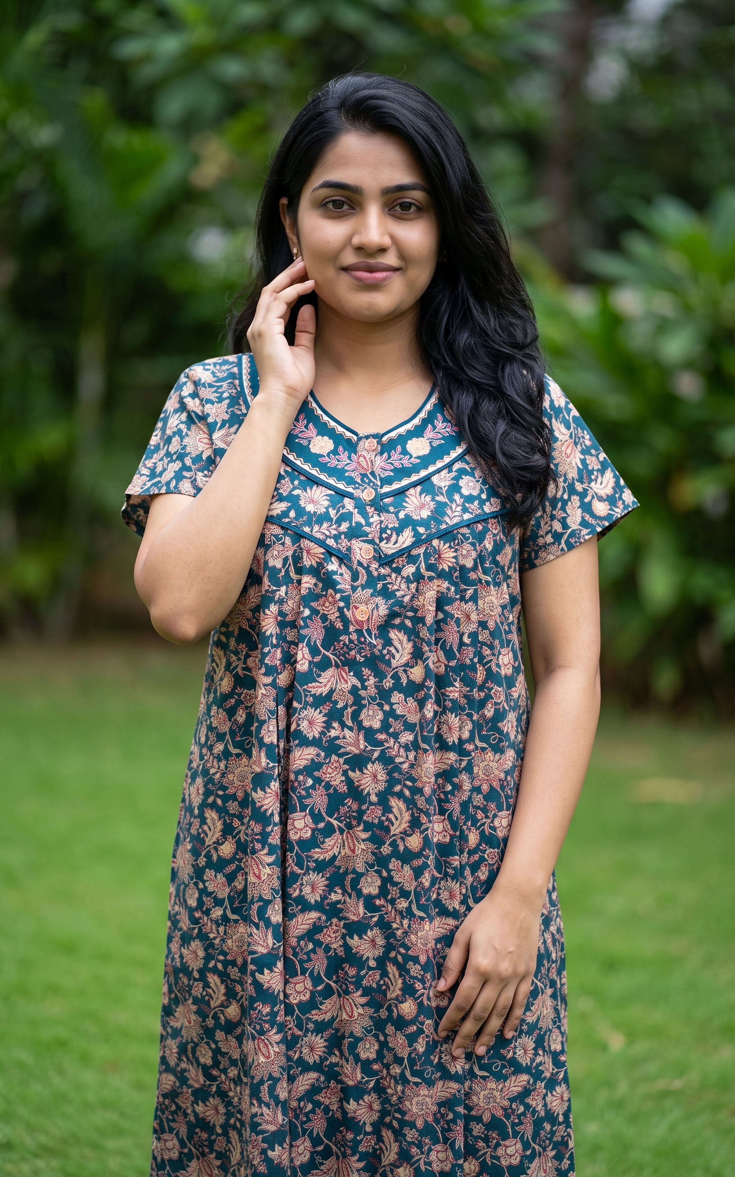 Cotton Straight Fit Nighty-164SS10A
