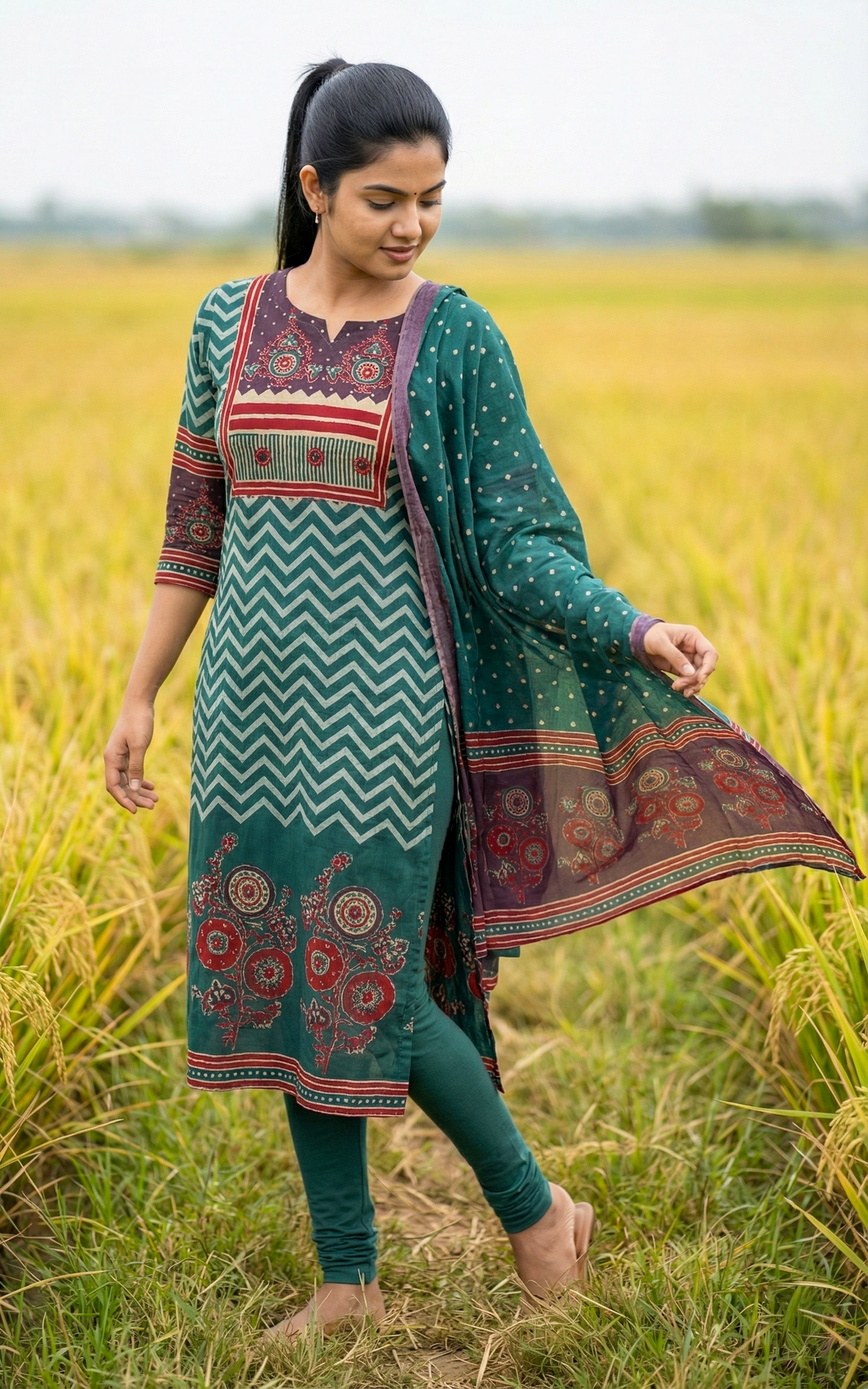 Sujithra (Kurti+Dupatta)