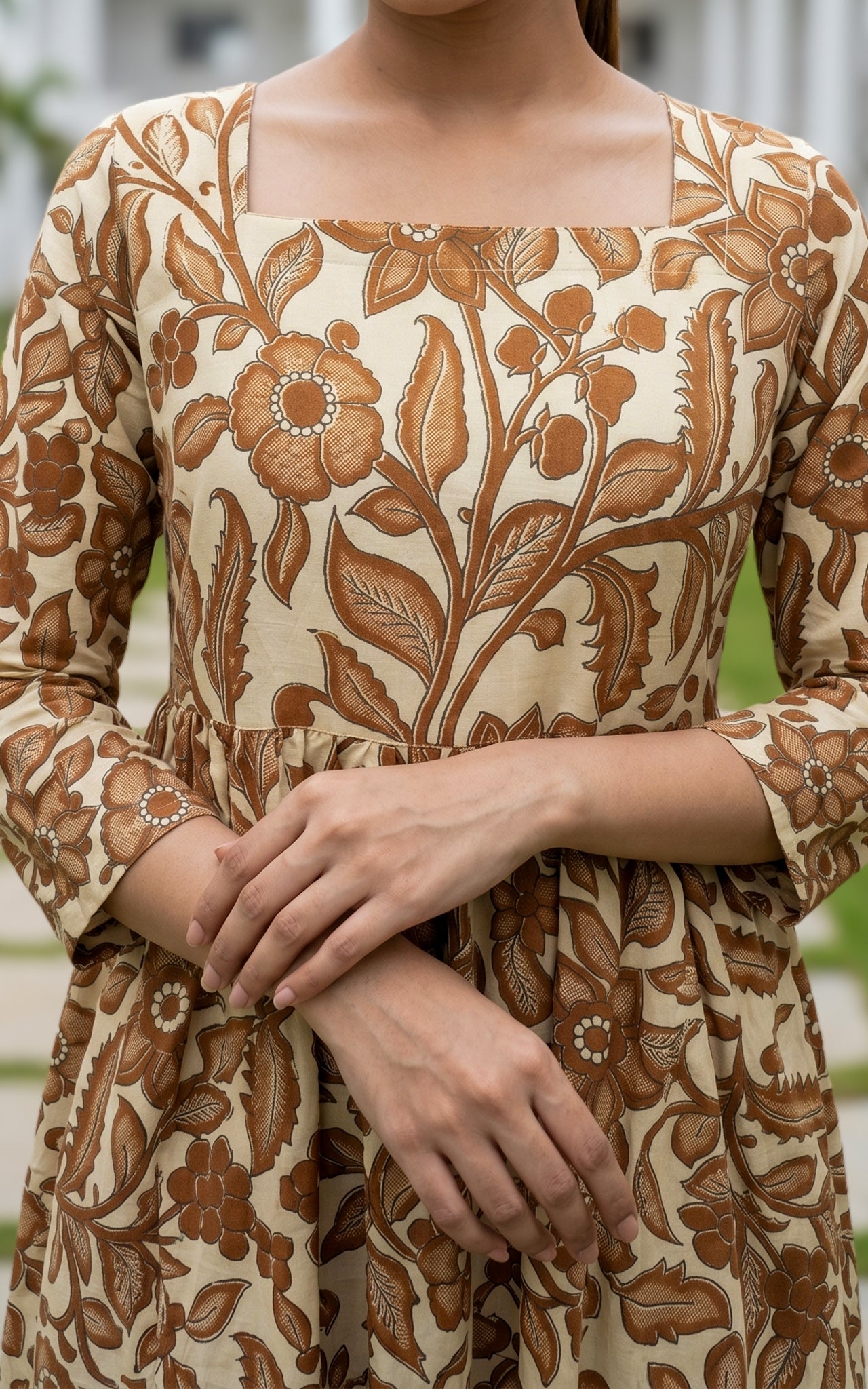 Modern cotton flared kurti for women