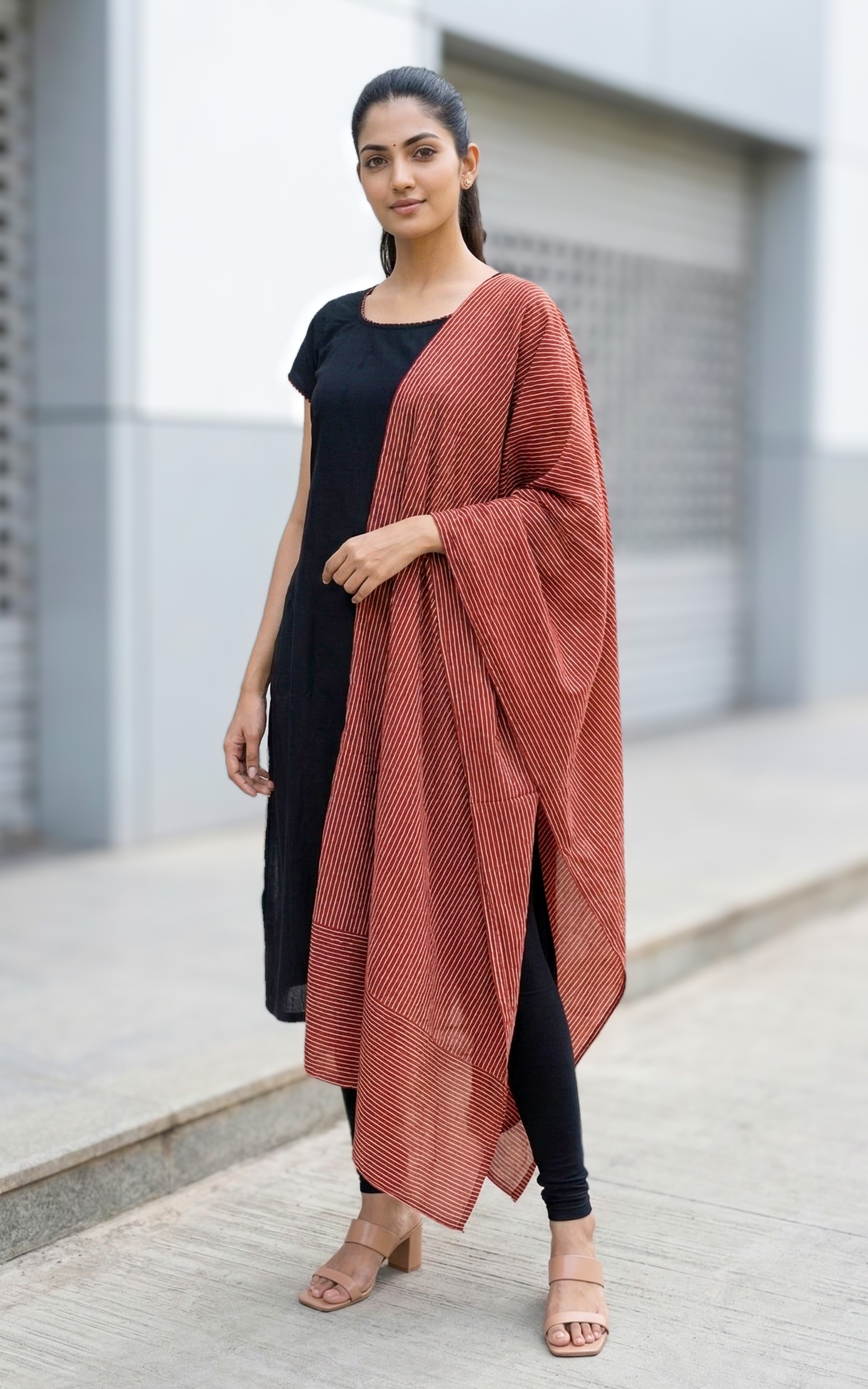 VTV Jessie Black B (Kurti+Dupatta)