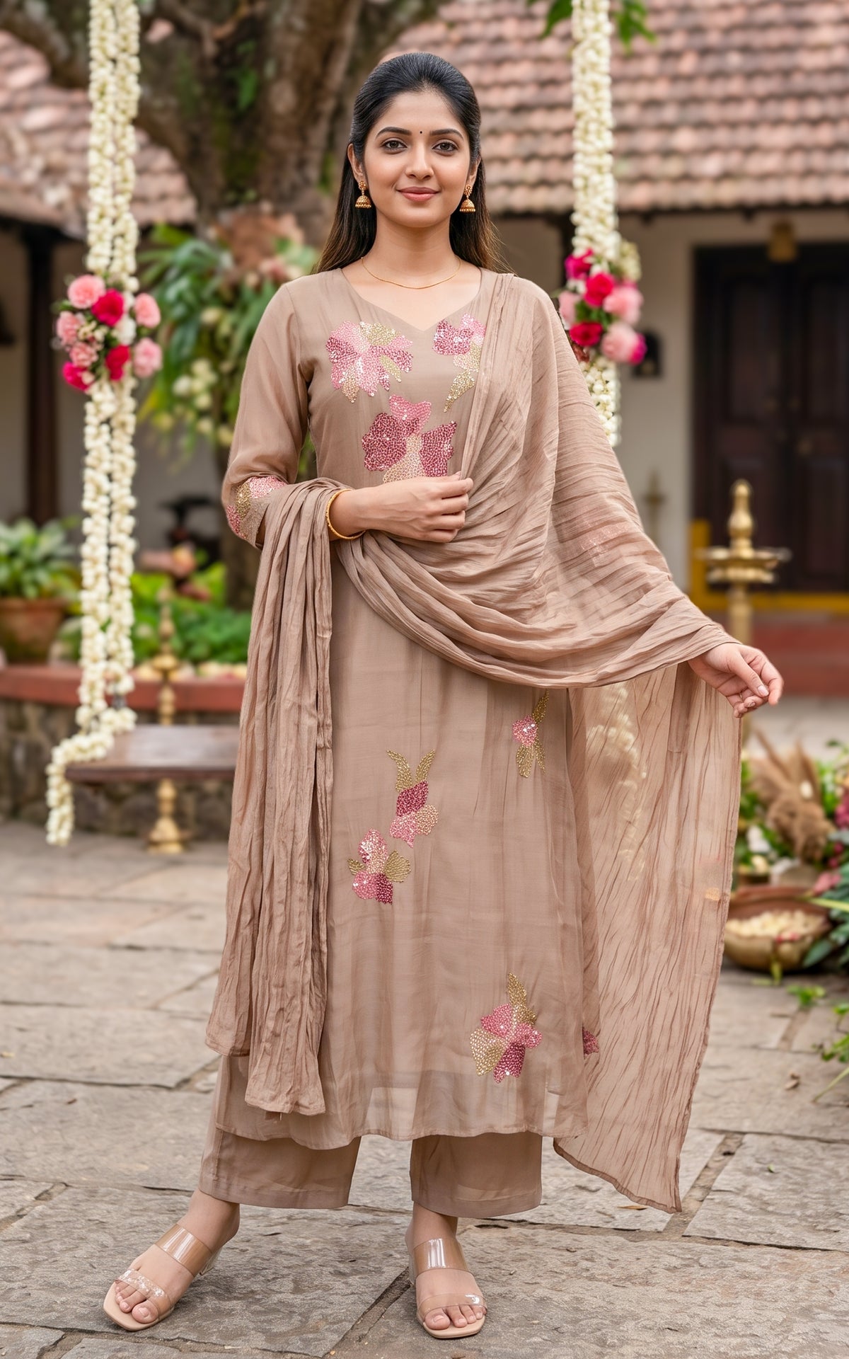 Poonkavi (Kurti+Pant+Dupatta)