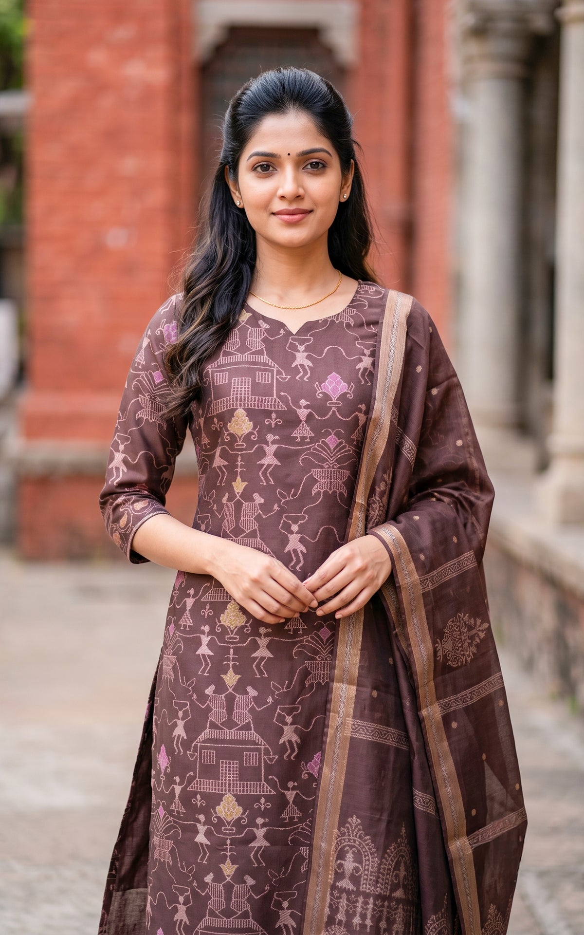 Farhana Cola (Kurti+Pant+Dupatta)