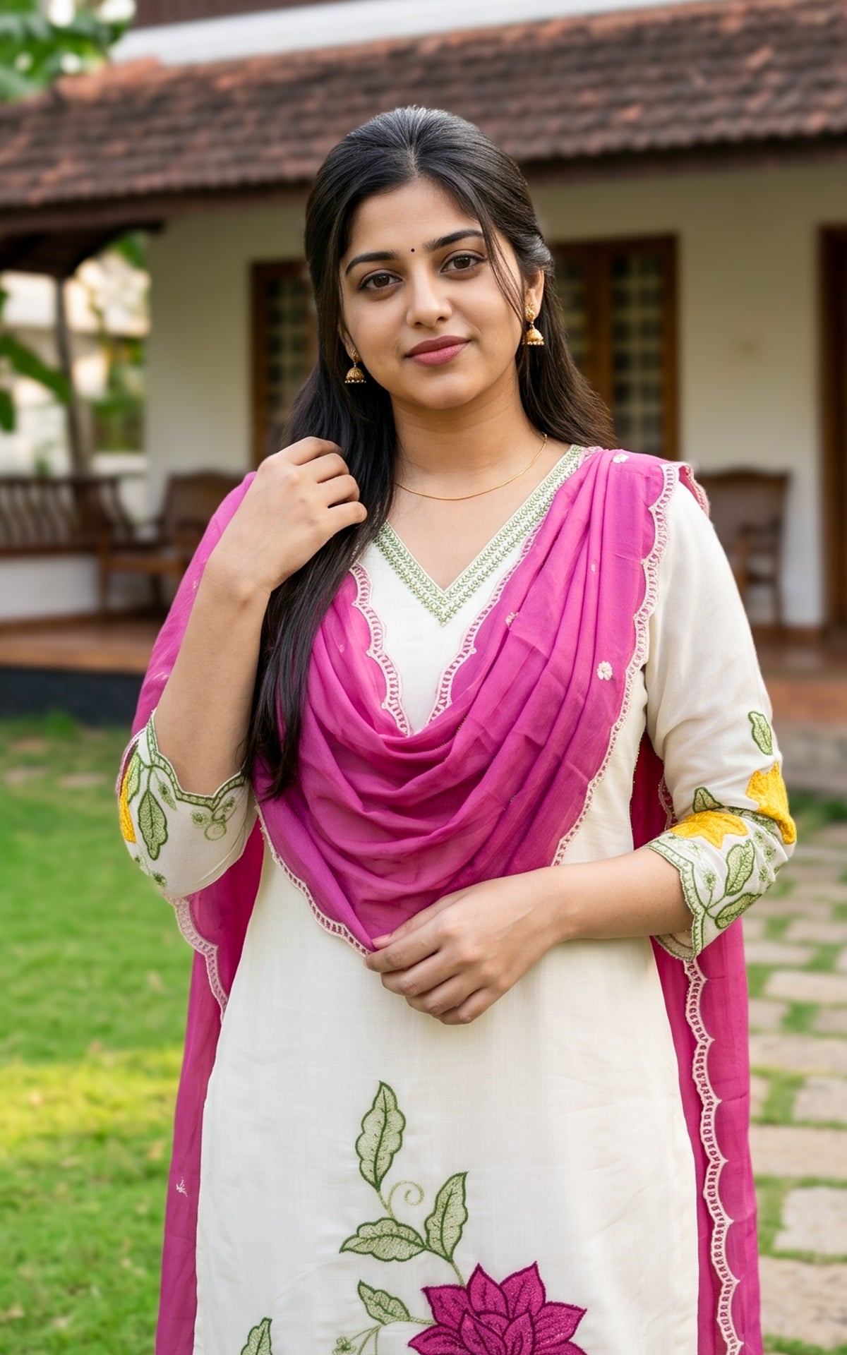 Oviyakani (Kurti+Pant+Dupatta)