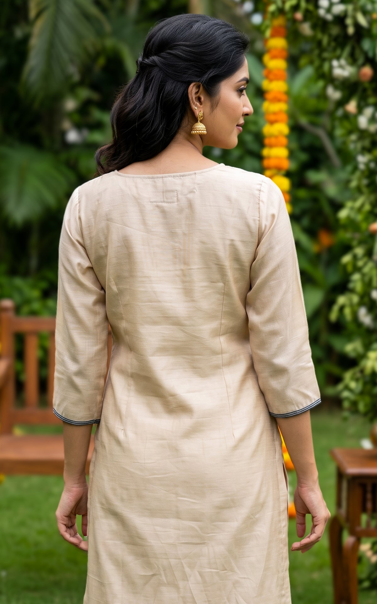 Niranjaya Beige (Kurti+Pant+Dupatta)