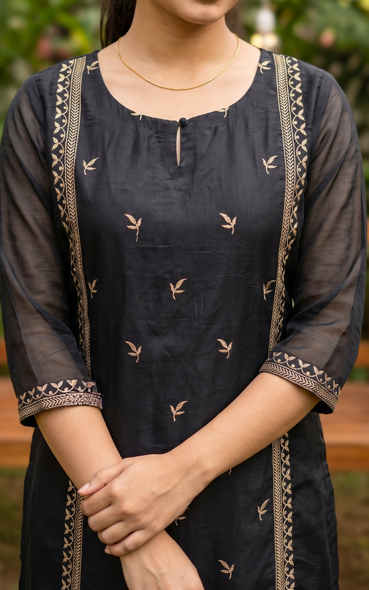 Abina Black (Kurti+Pant+Dupatta)