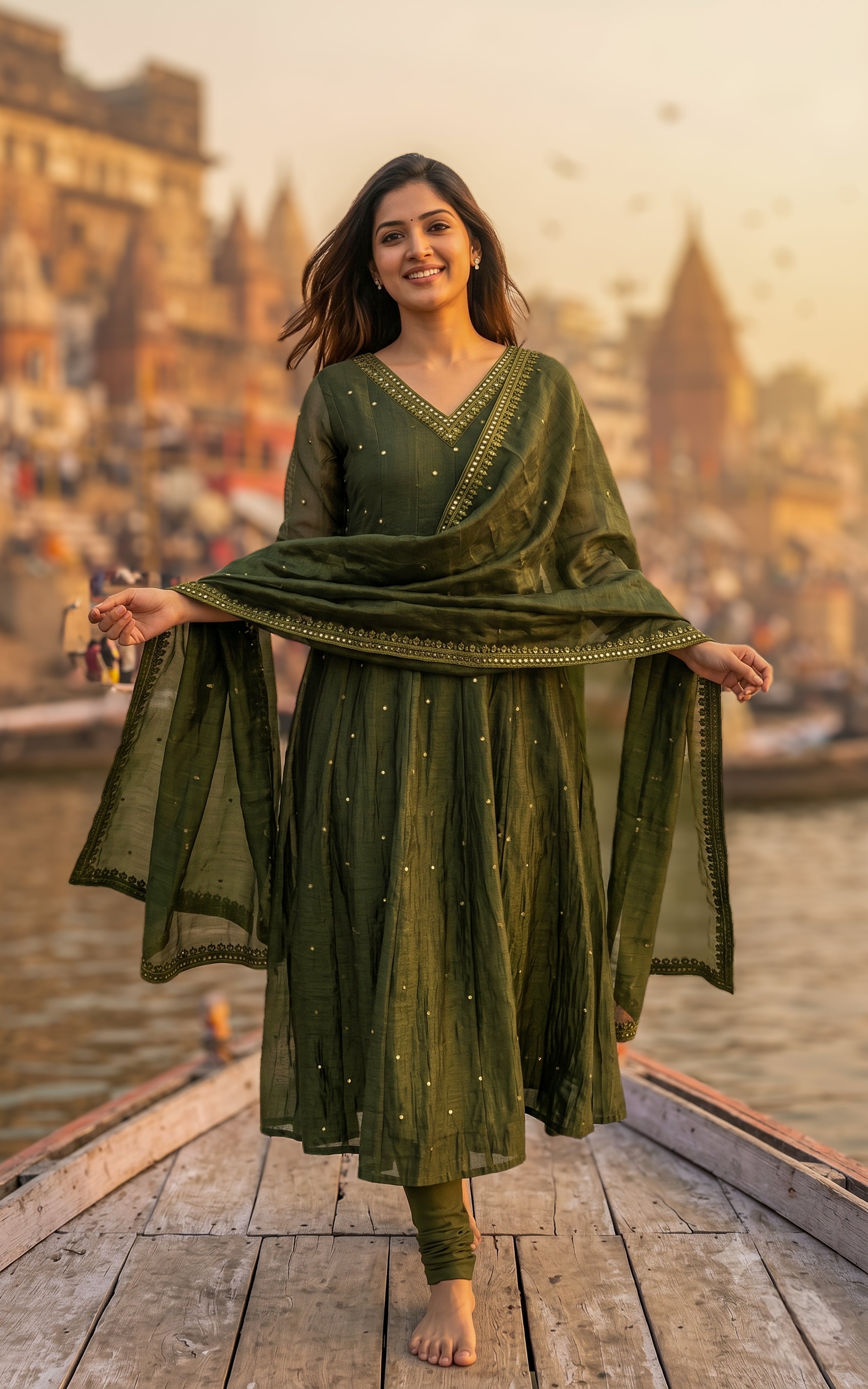 Mellinam A (Kurti+Dupatta)