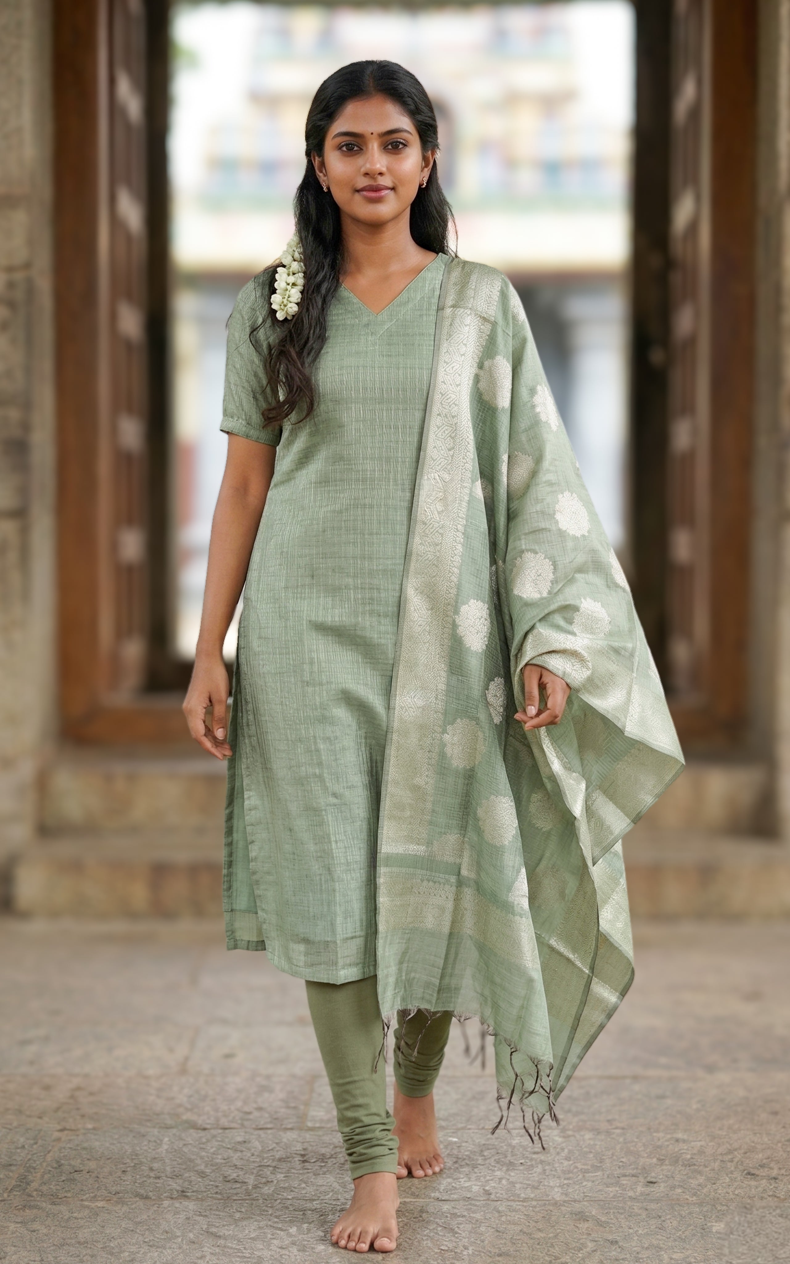 Leelavathi C (Kurti+Dupatta)