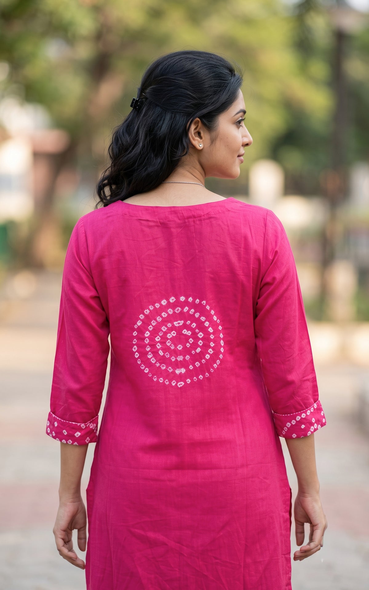 Rithushka Dark Pink (Kurti+Pant+Dupatta)
