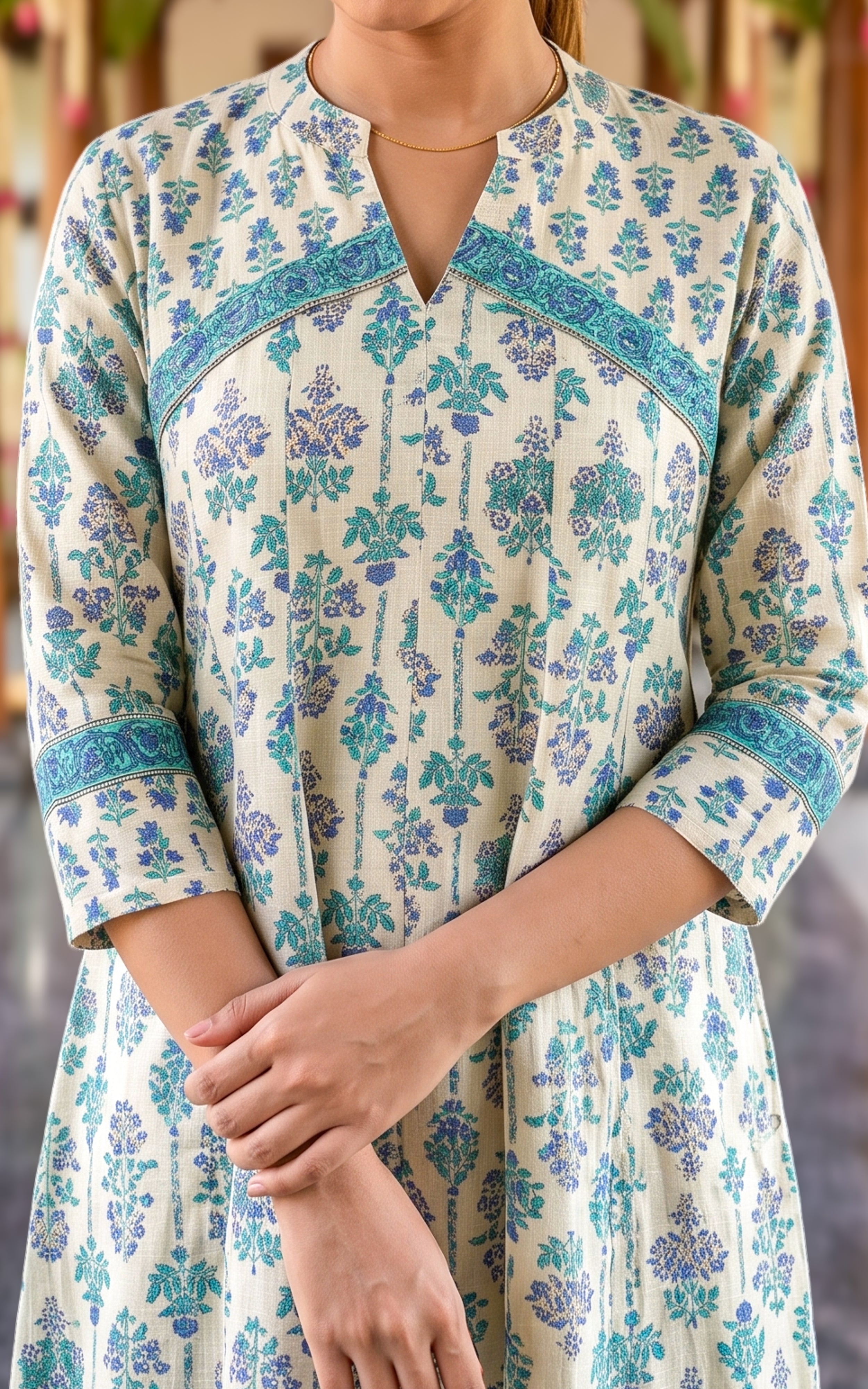 Atharvina Blue (Kurti+Dupatta)