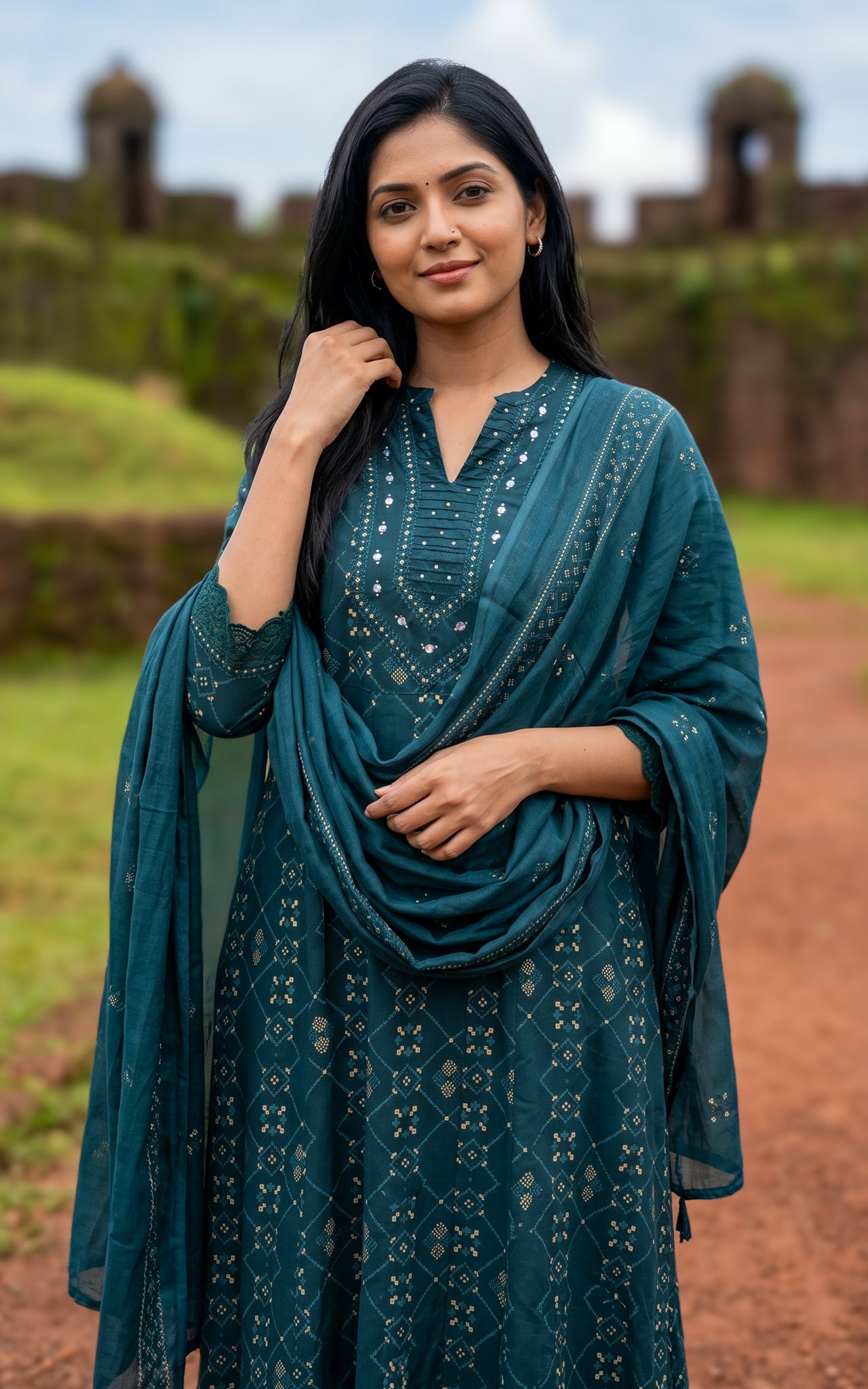 Yashmitha B (Kurti+Pant+Dupatta)